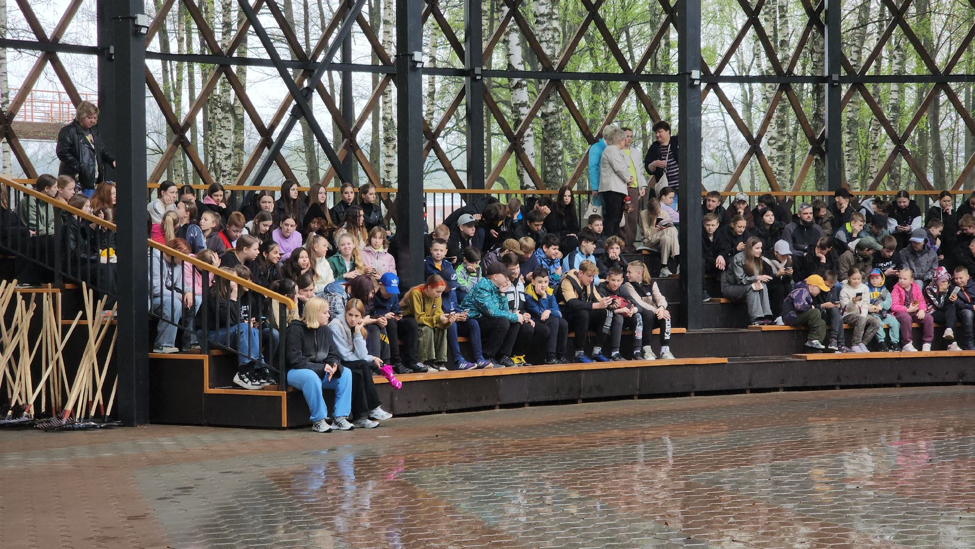 субботник, егорьевск, парк, парк 200 лет егорьевску, деревья, чебурашка, гена, шапокляк, чай, пирожки,