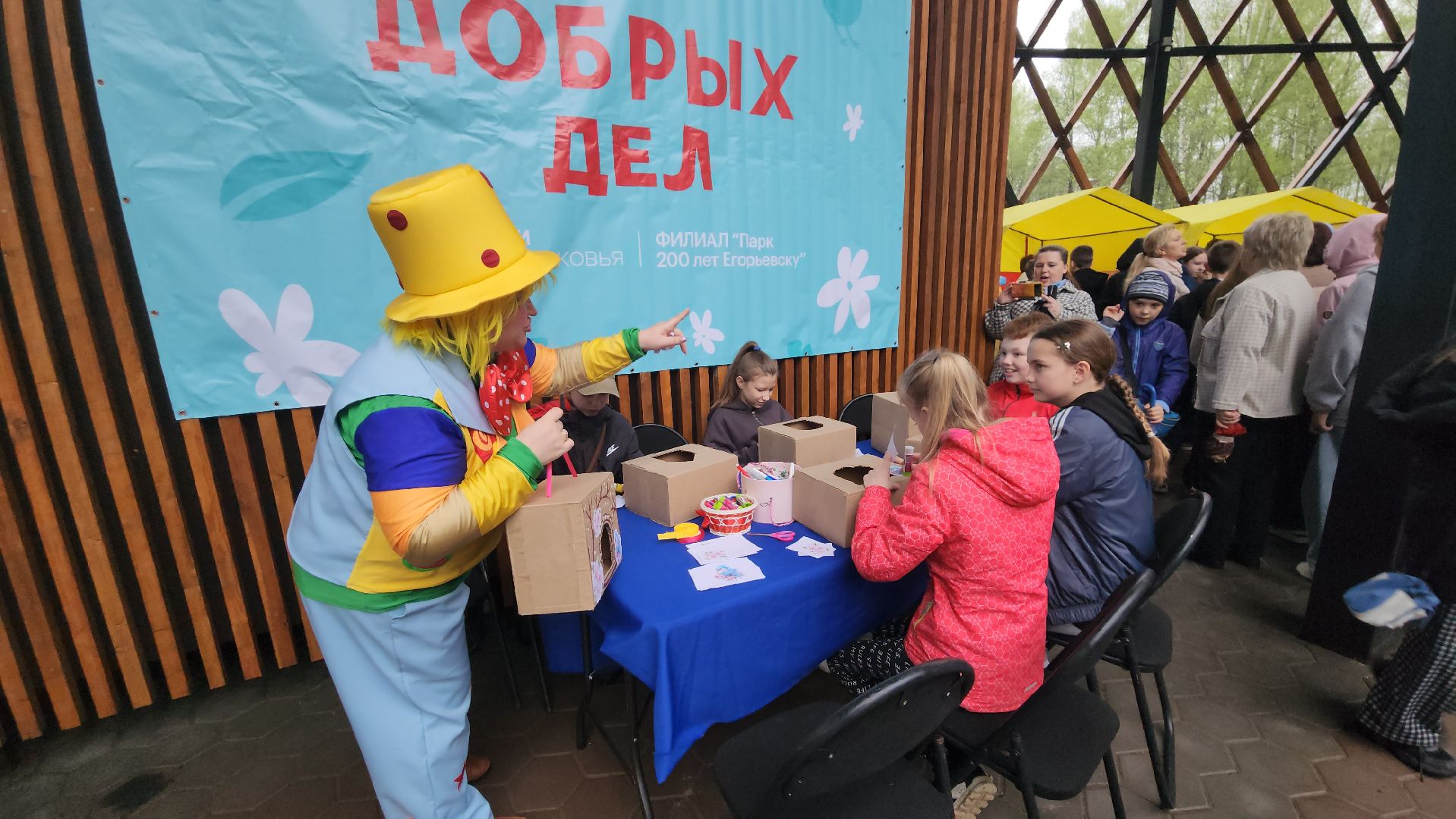 егорьевск, день добрых дел, кормушка, кормушка для птиц, мастер класс, дети, парк, 200 лет егорьевску,