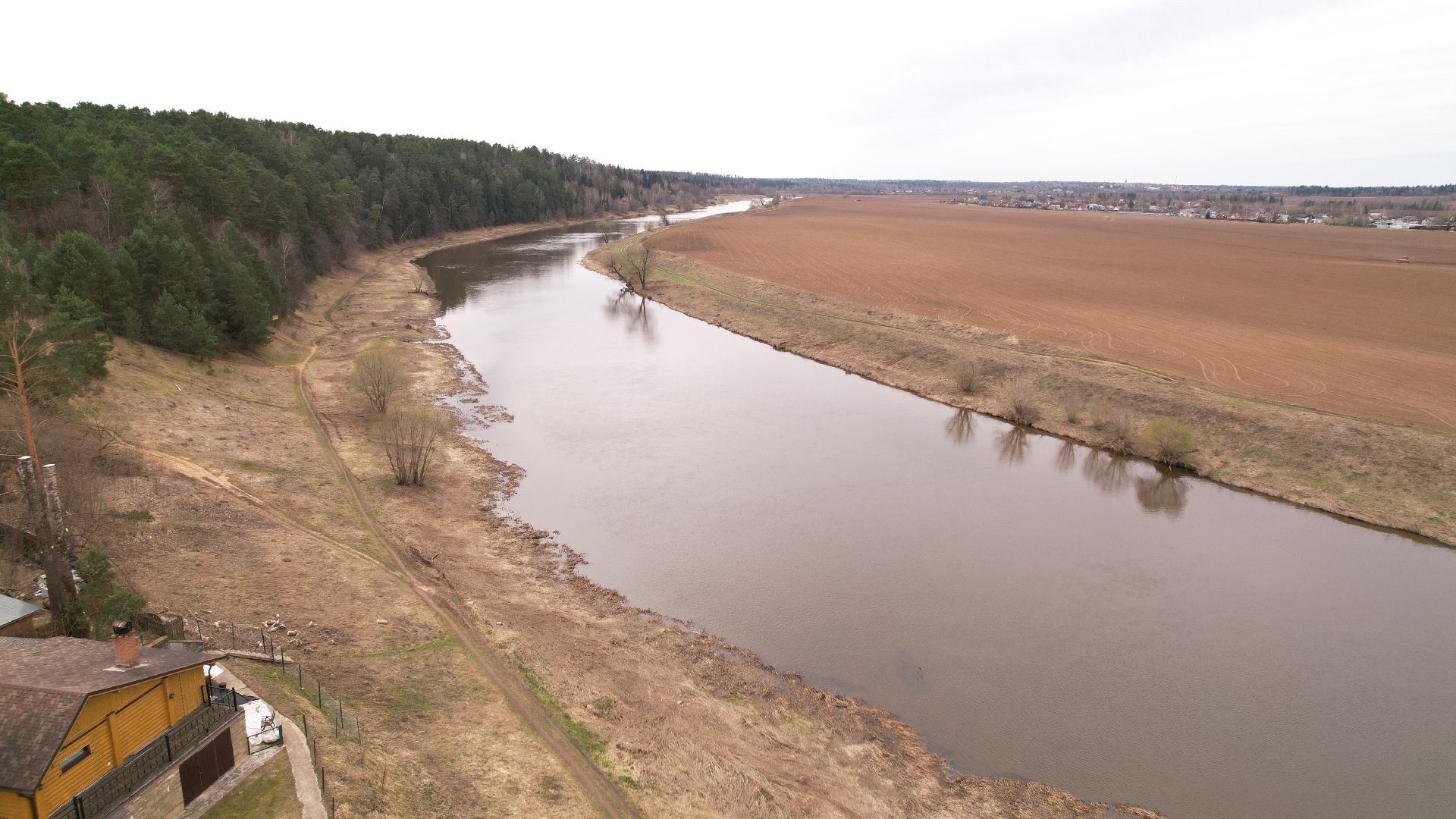 Звенигород, видео с коптера, храм,