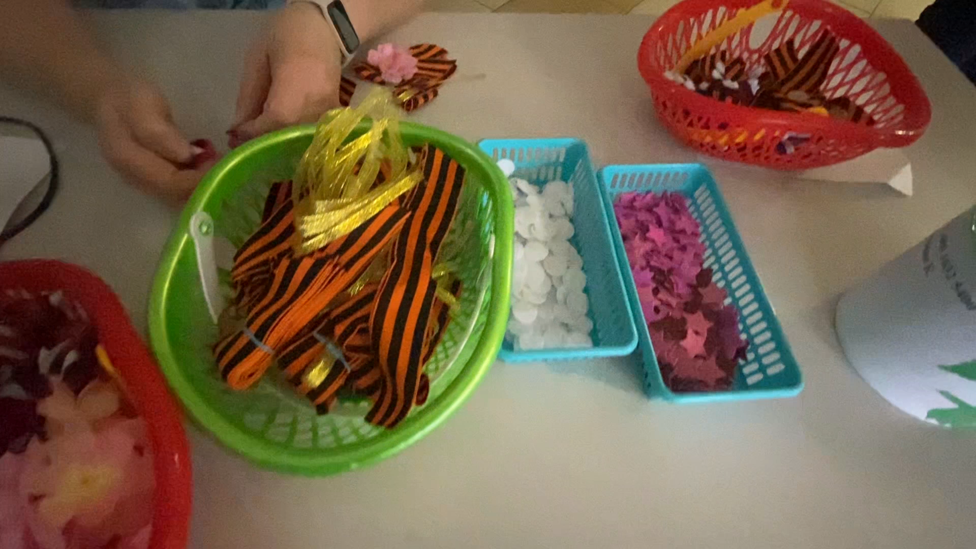 мастер-класс к Пасхе, георгиевская ленточка, украшения на Пасху, пасхальный декор, школа Перспектива Власиха, Мастер-класс Перспектива,