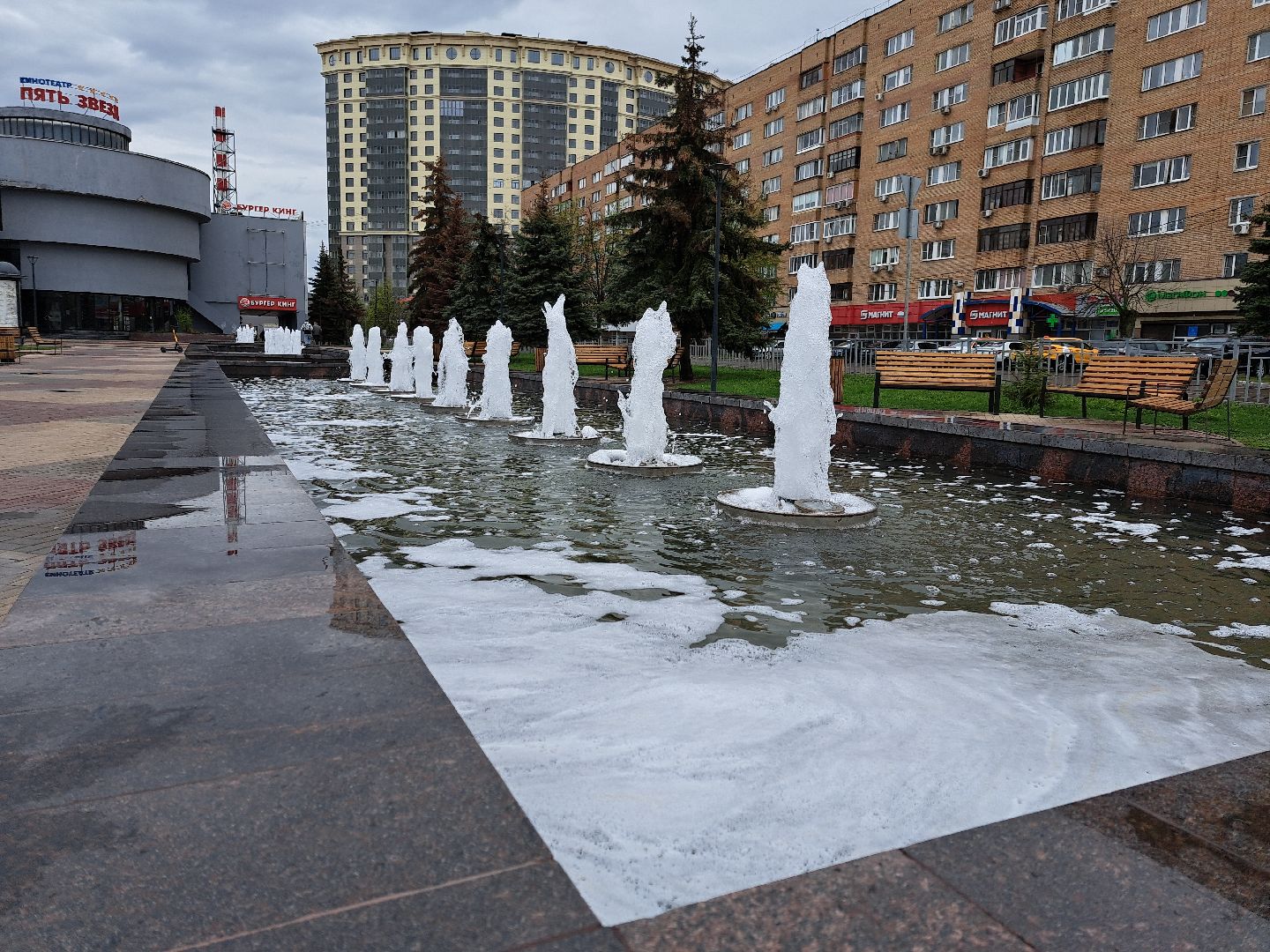 Щелково, запуск фонтана, Фонтан,