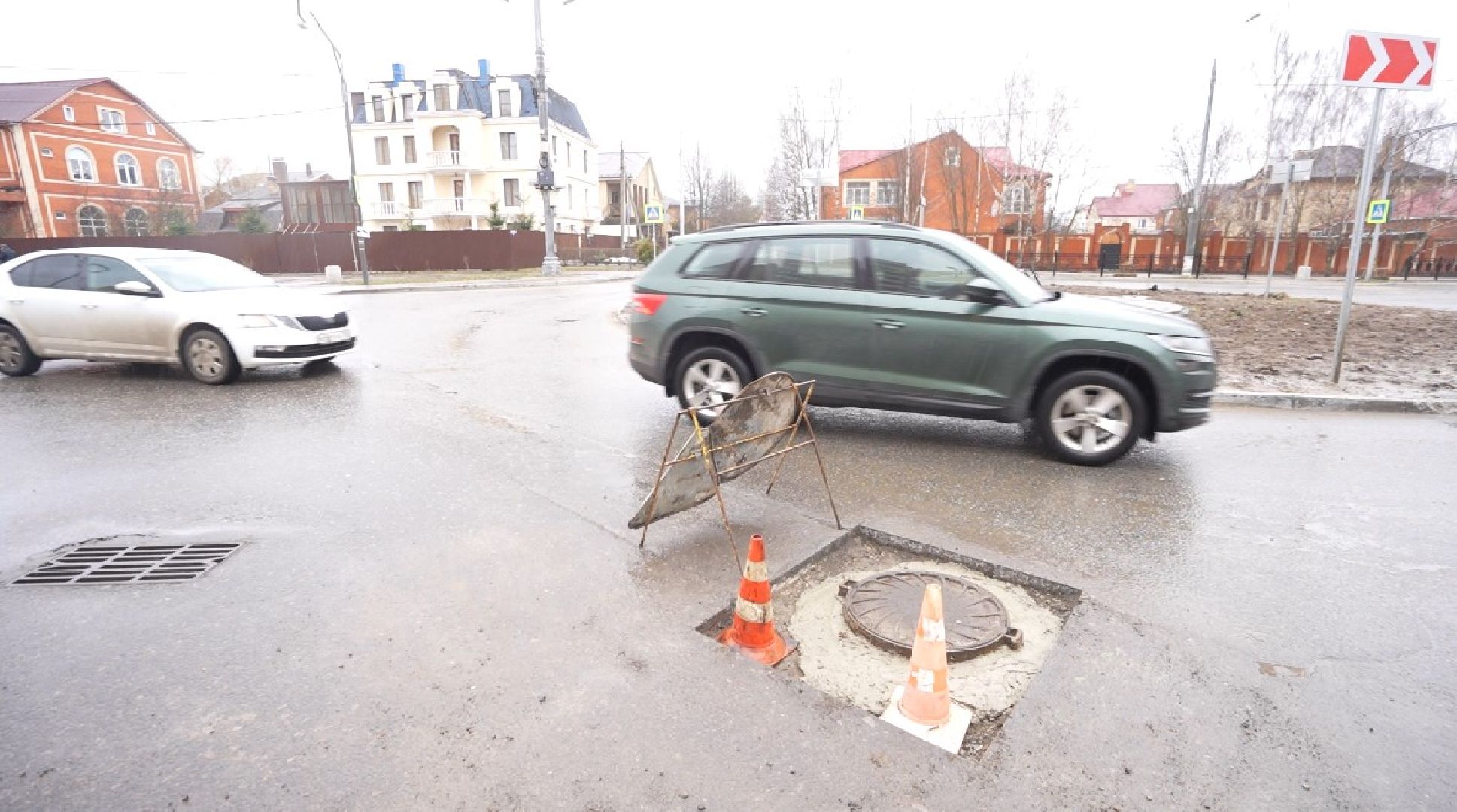 ремонт дорог, колодец, ЖКХ, Домодедово