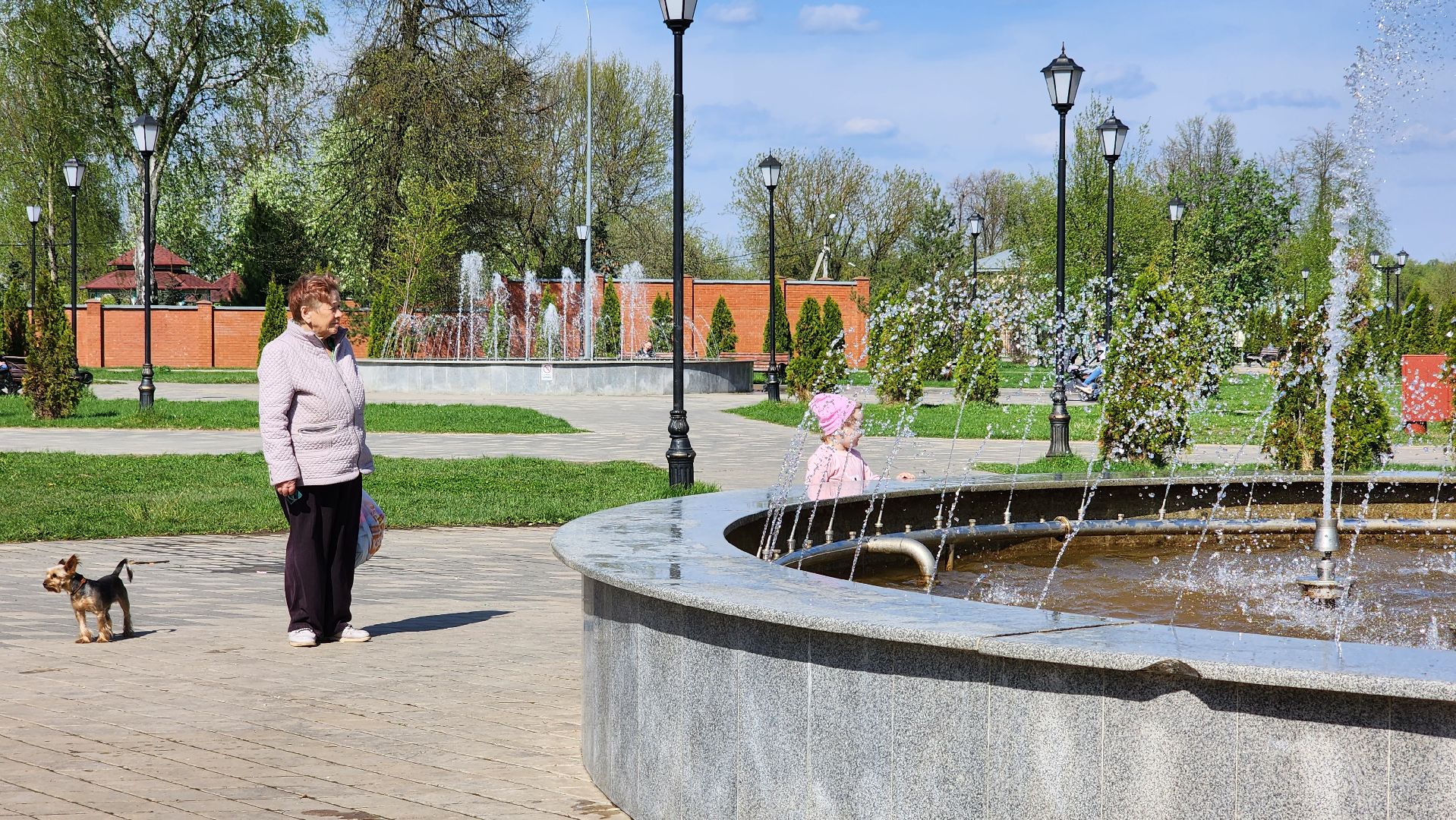парк, фонтаны, Лосино-Петровский, сезон фонтанов,