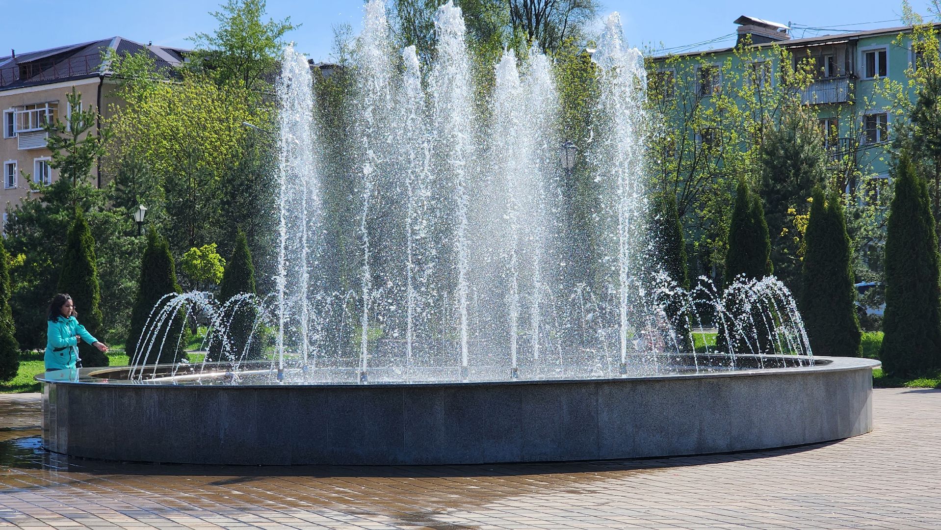 парк, фонтаны, Лосино-Петровский, сезон фонтанов,