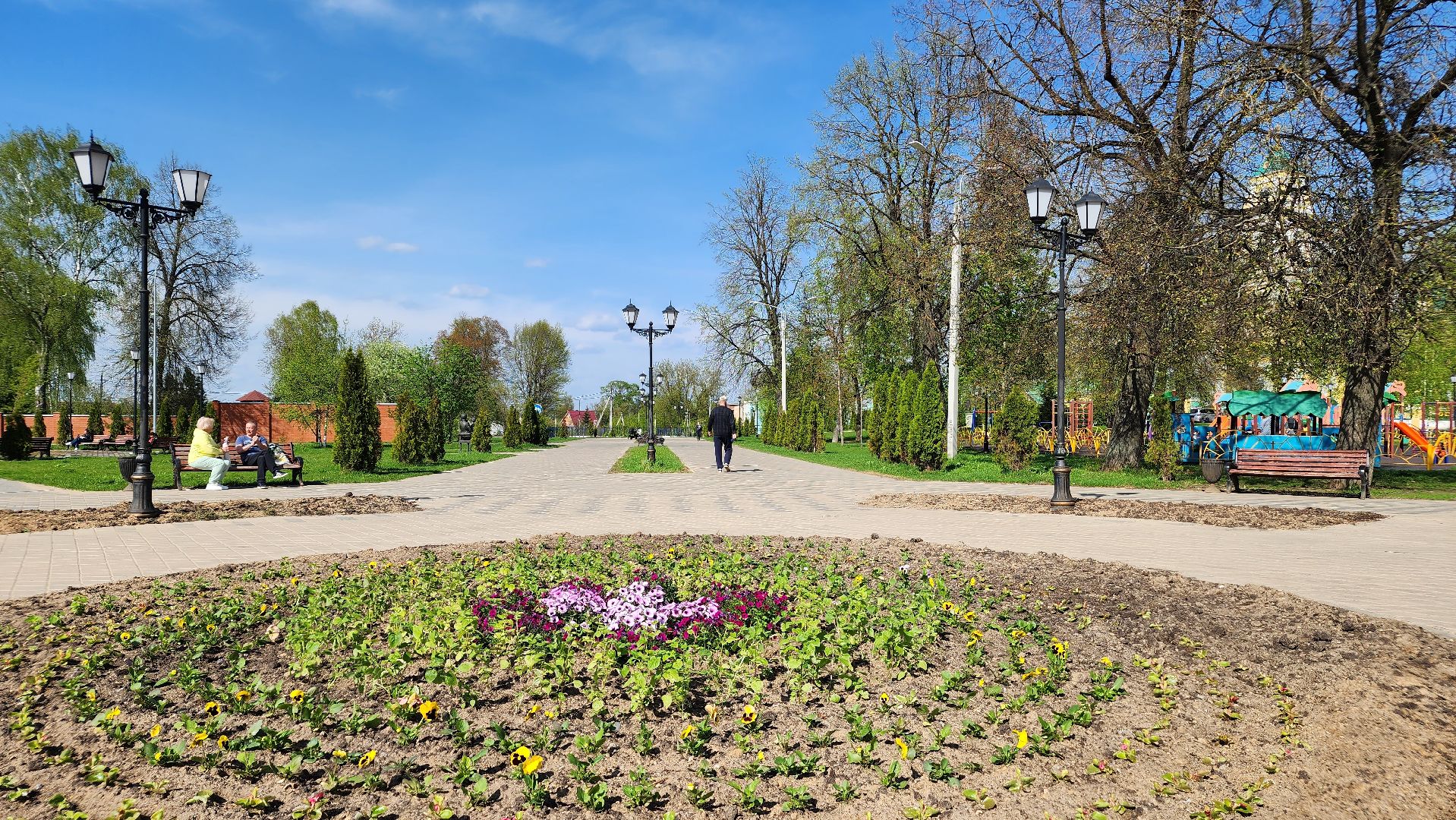благоустройство, цветы, клумбы, Лосино-Петровский,