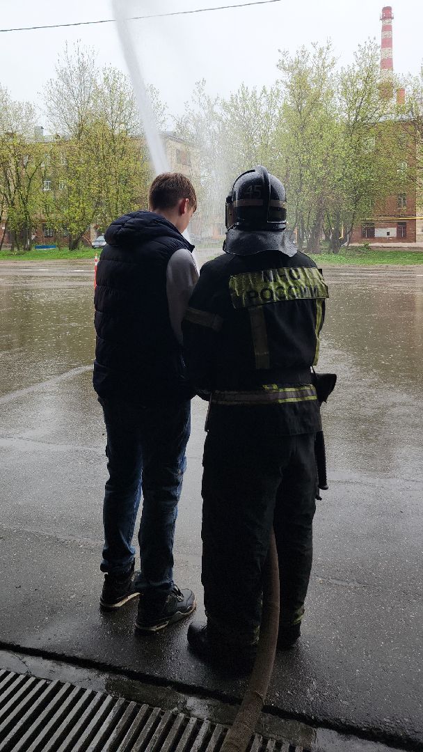 электросталь, мой город, урок, всероссийский урок, пожарная часть, акция, школьники,