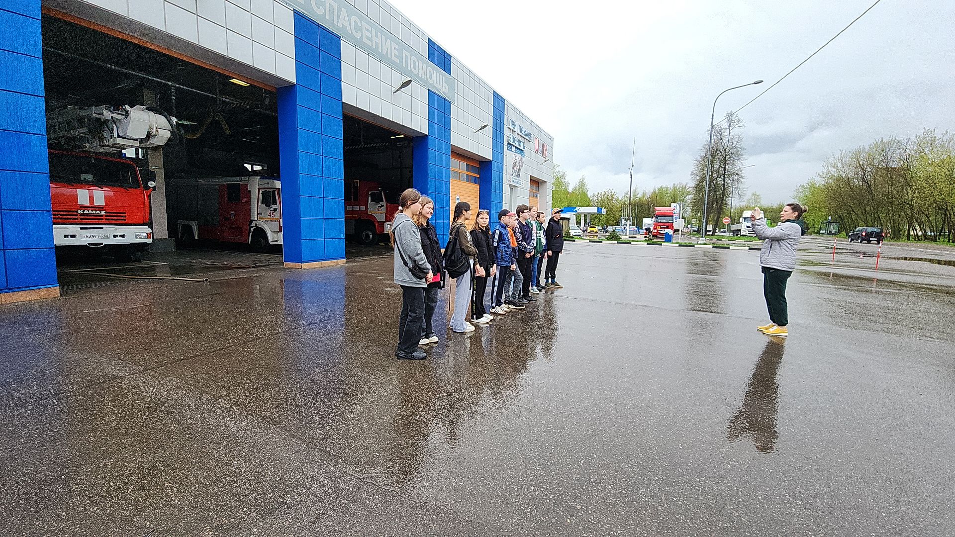 электросталь, мой город, урок, всероссийский урок, пожарная часть, акция, школьники,