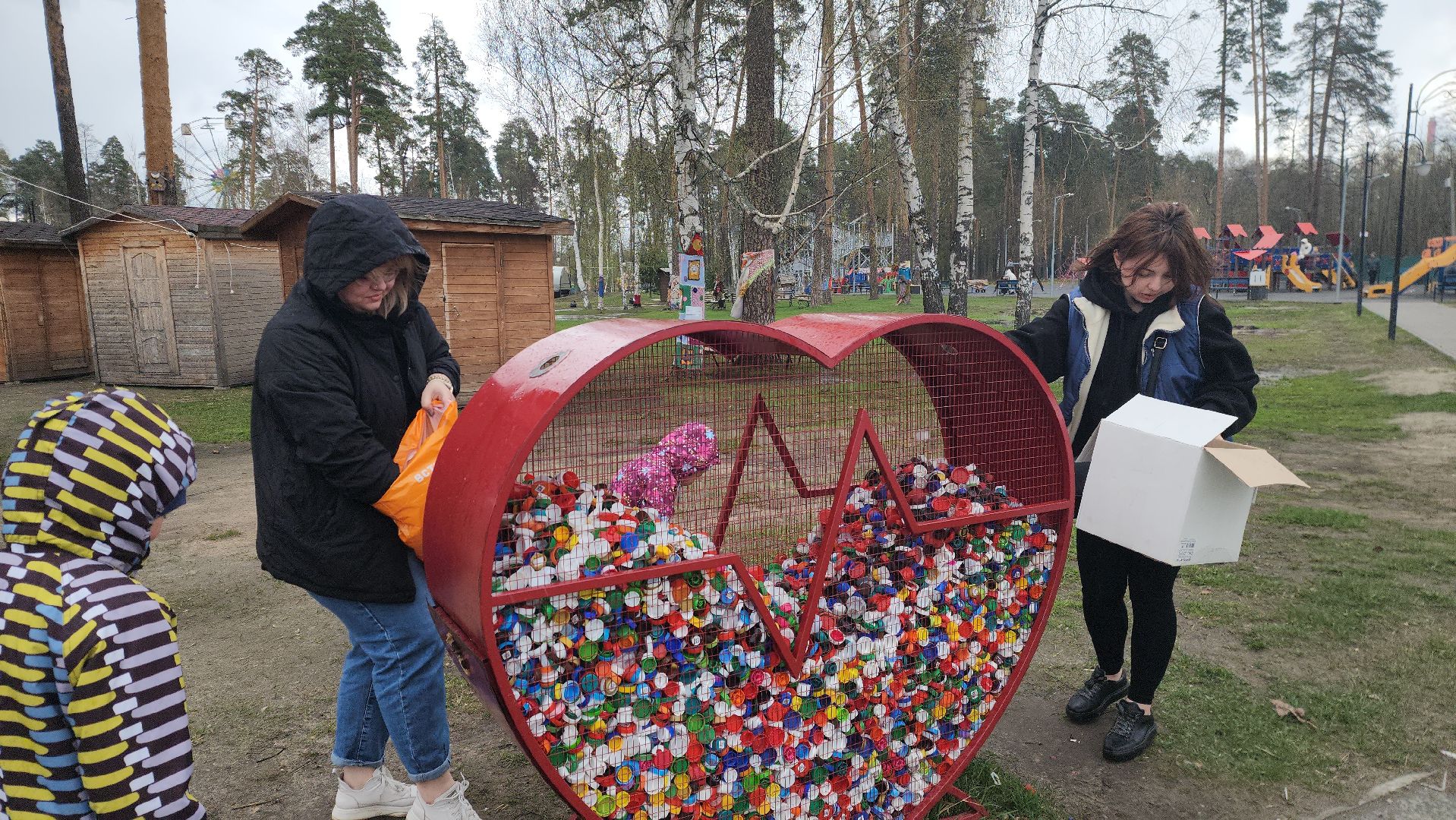 шатура, добрые крышечки, пробки, городской парк, детский сад,