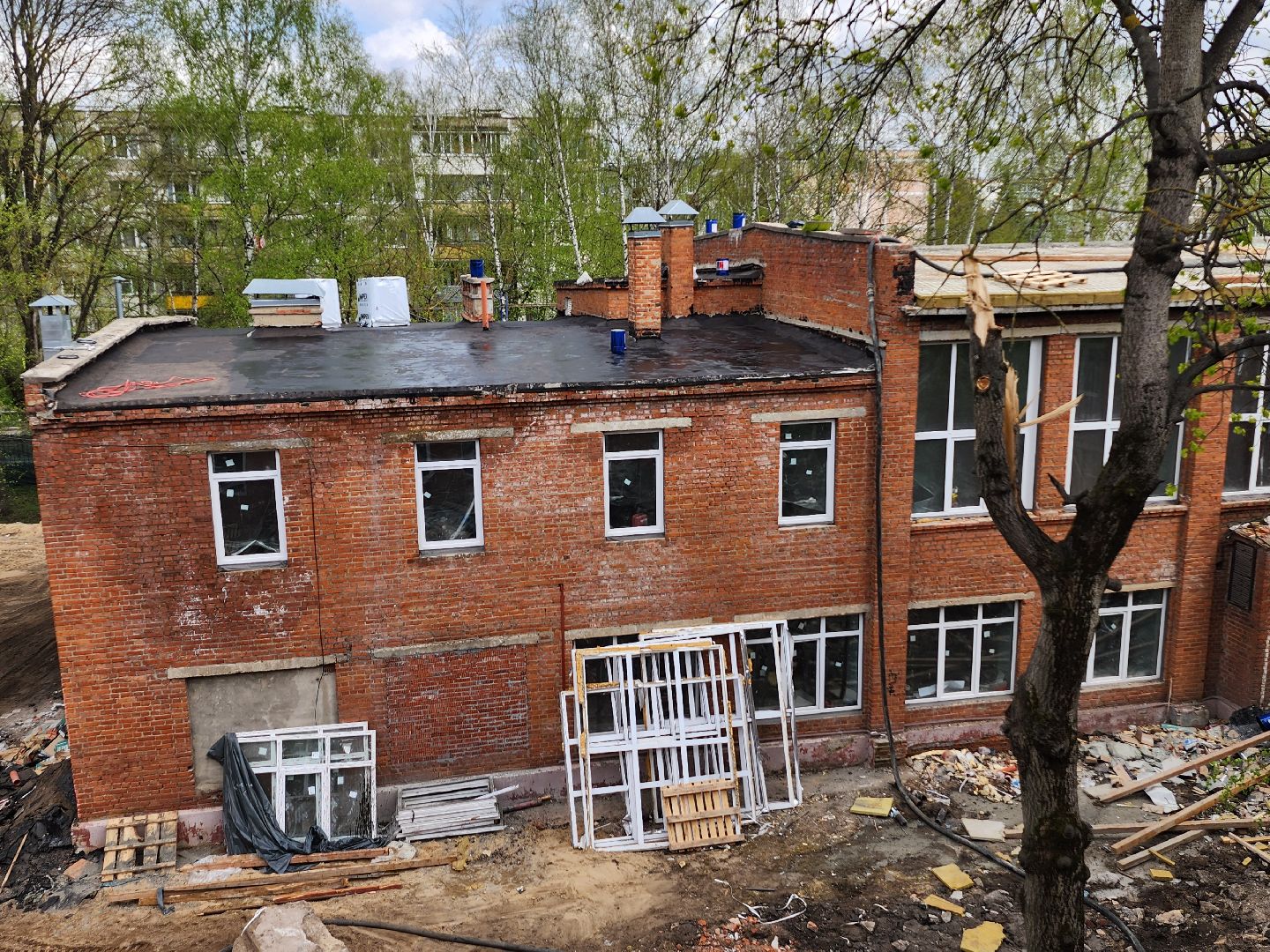 серпухов, капитальный ремонт, школа №16, улица космонавтов, фасады,