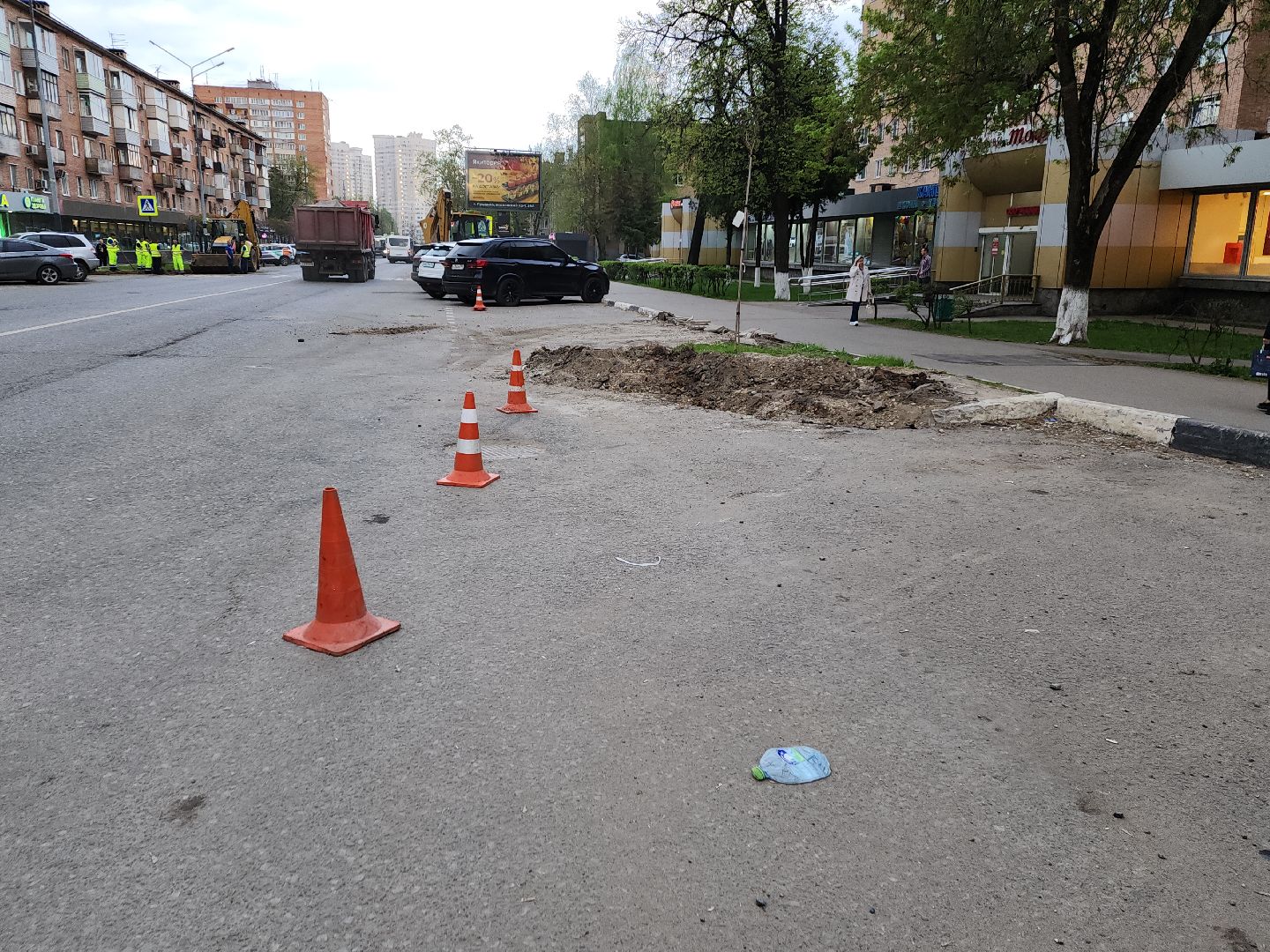 пушкино, ремонт дорог, благоустройство, проспект,