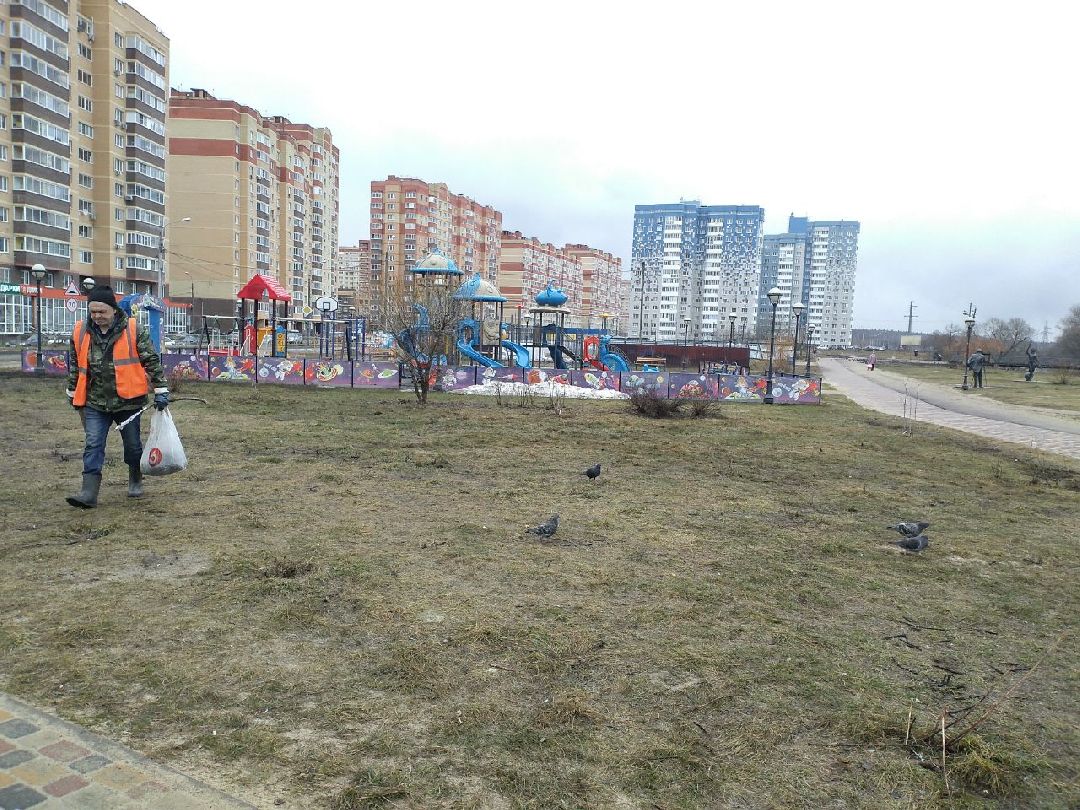 благоустройство, весенняя уборка, Лосино-Петровский
