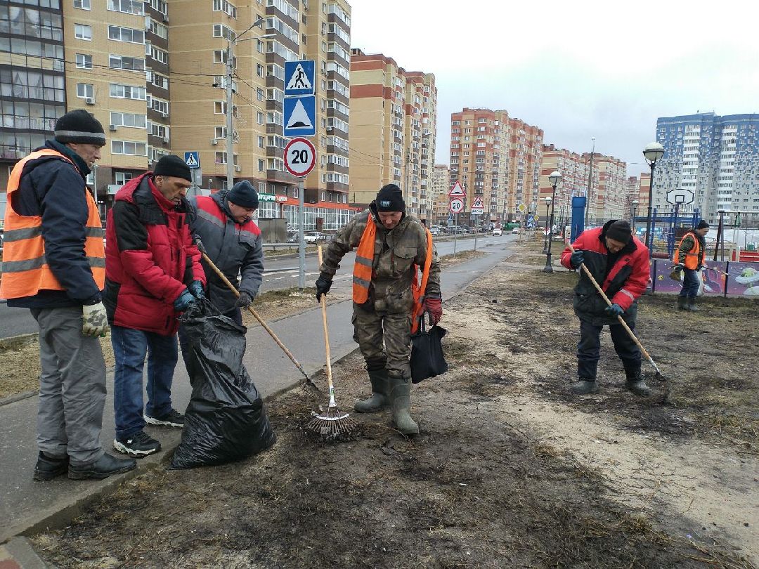 благоустройство, весенняя уборка, Лосино-Петровский