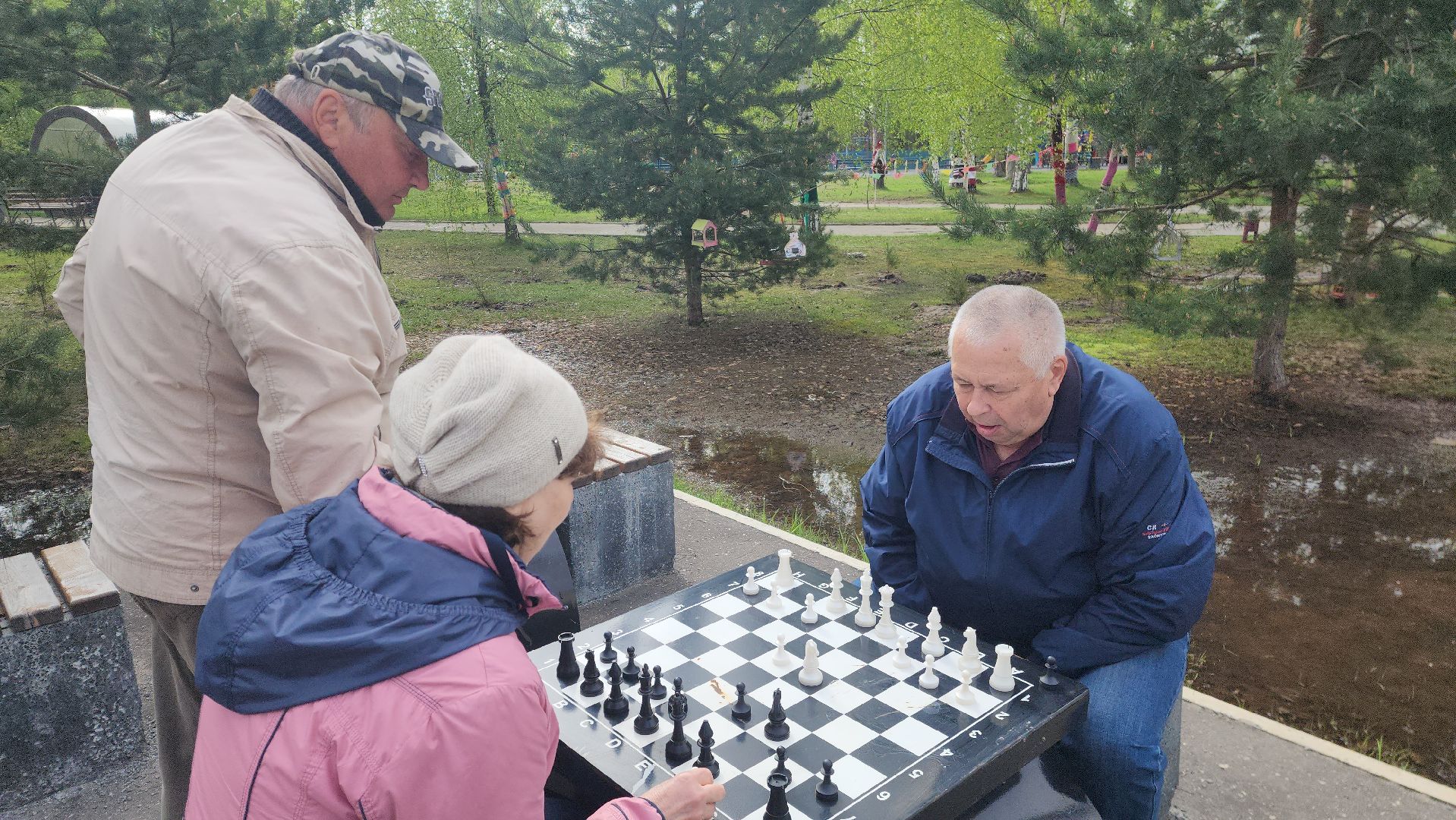 шатура, активное долголетие, шахматы, шашки, настольные игры на свежем воздухе, парк шатуры, настольный теннис,