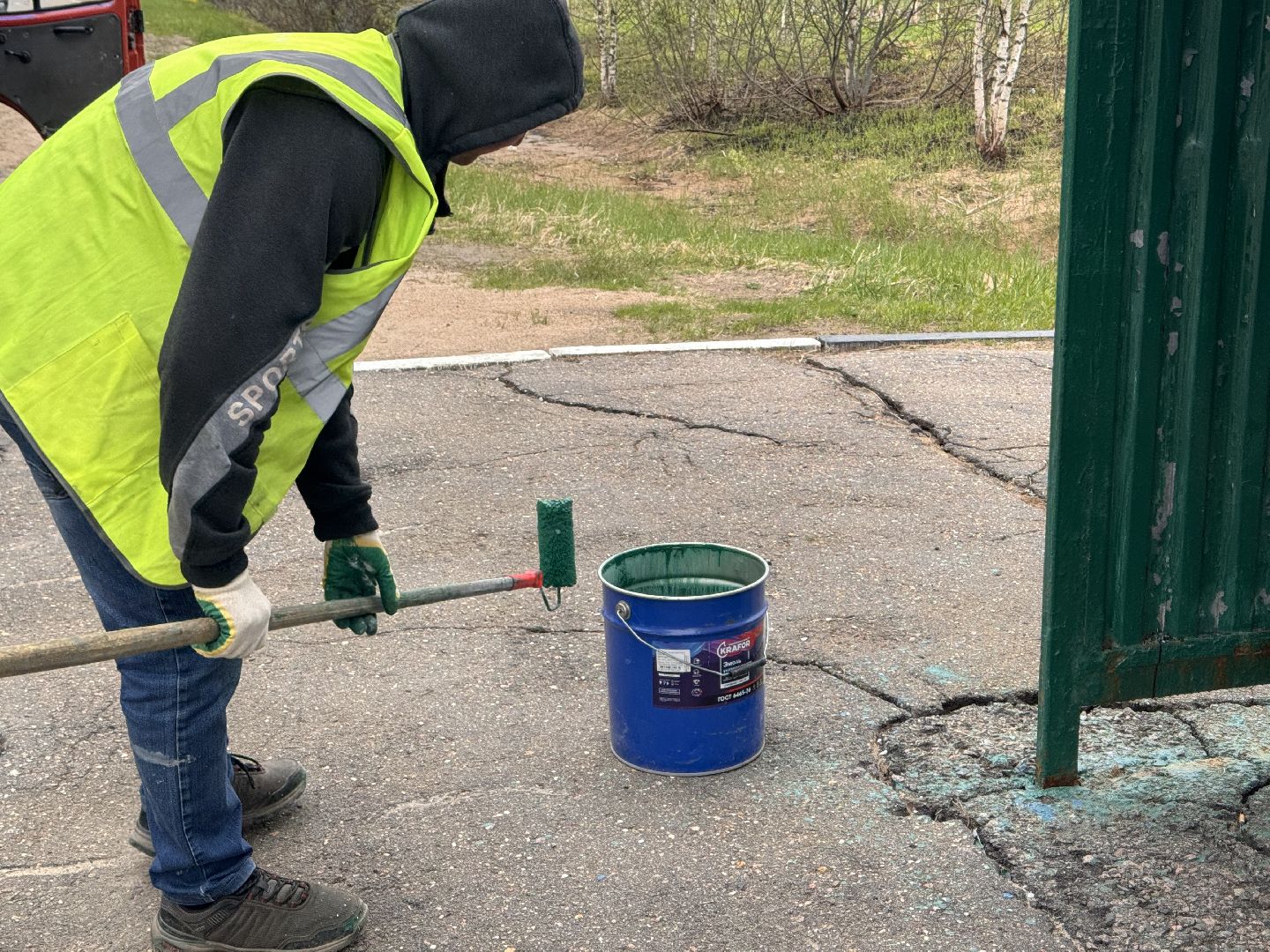 шаховская, остановки, покраска,