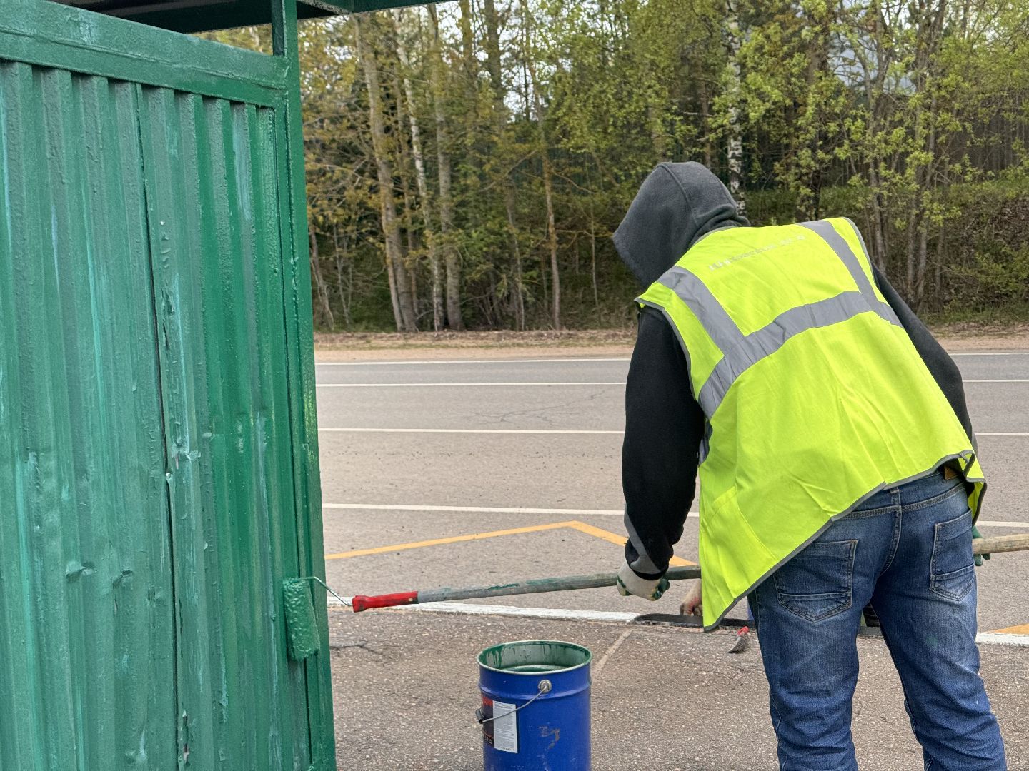 шаховская, остановки, покраска,