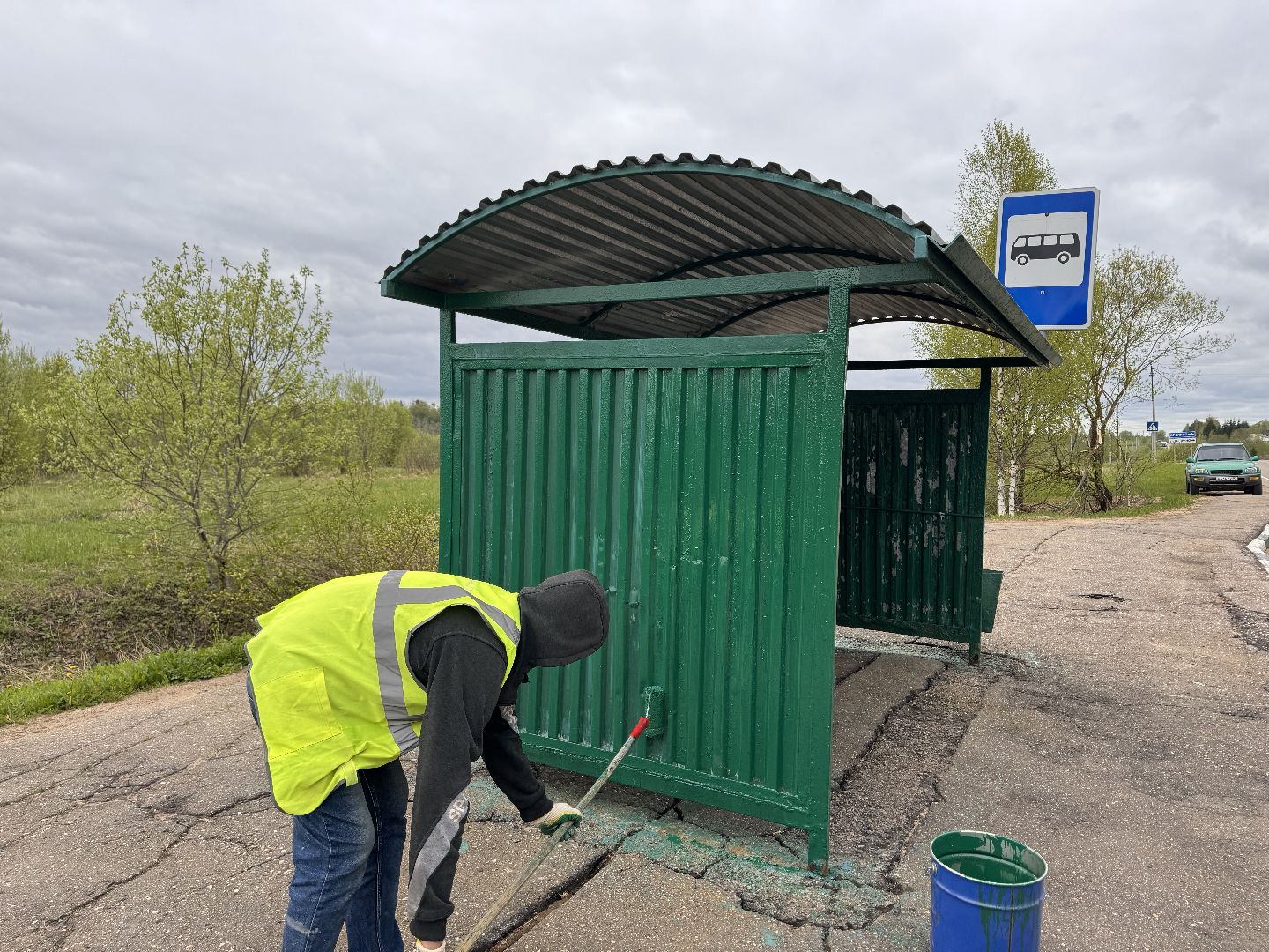 шаховская, остановки, покраска,