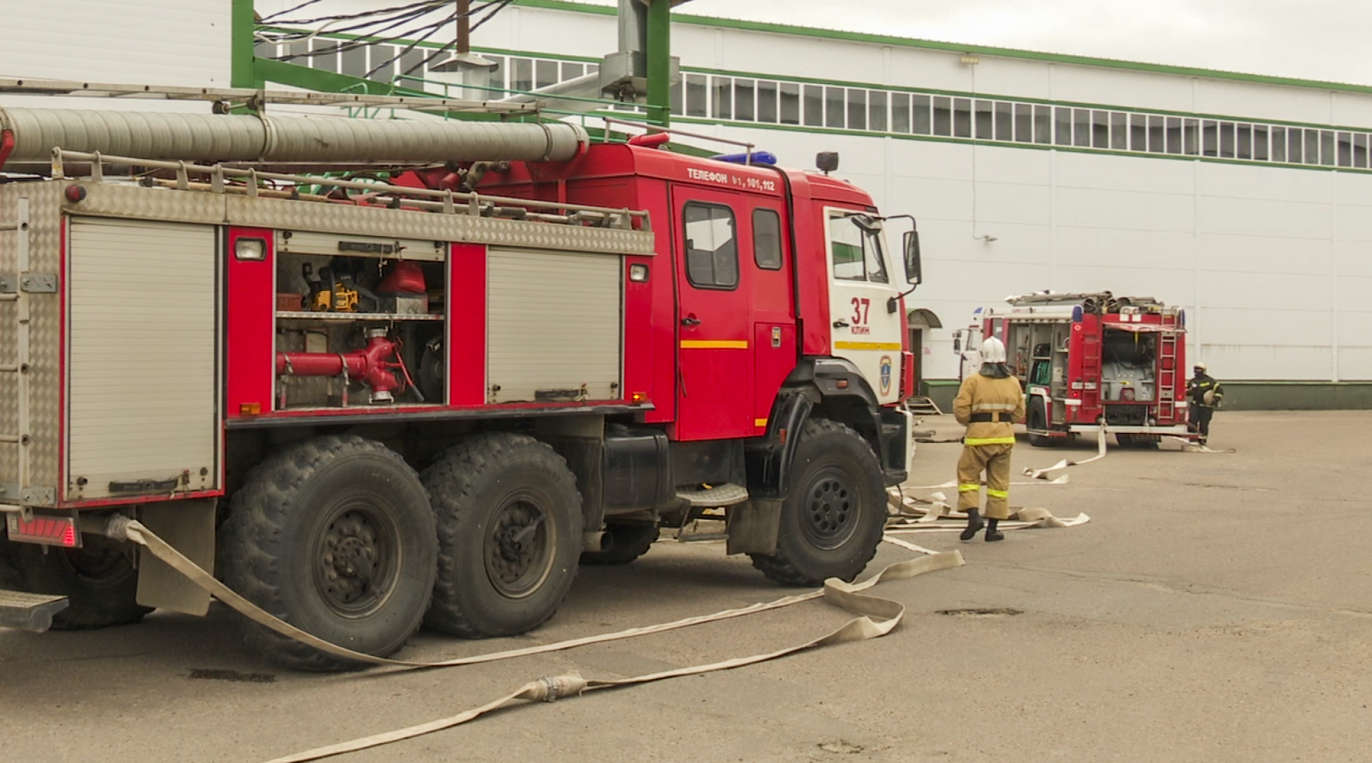 Клин, общество, учения, пожарные,