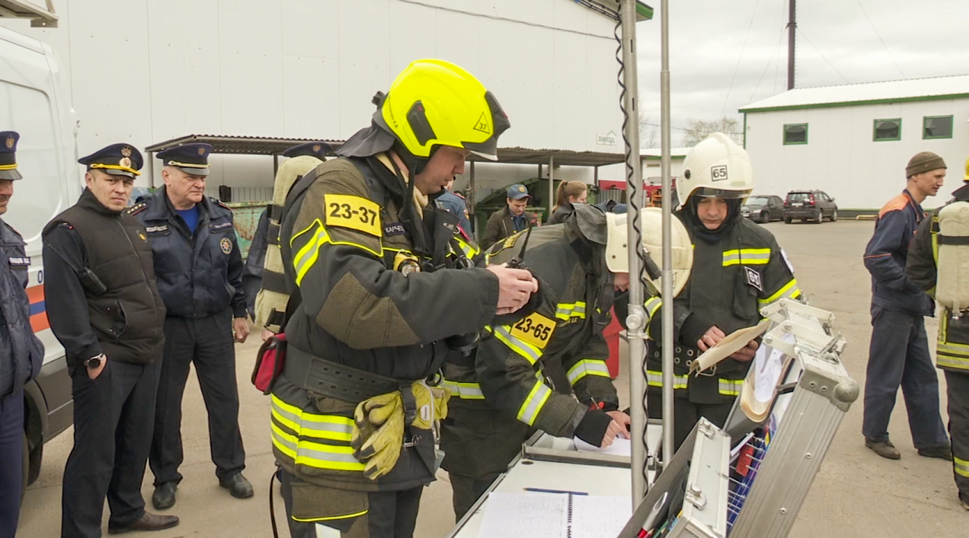 Клин, общество, учения, пожарные,