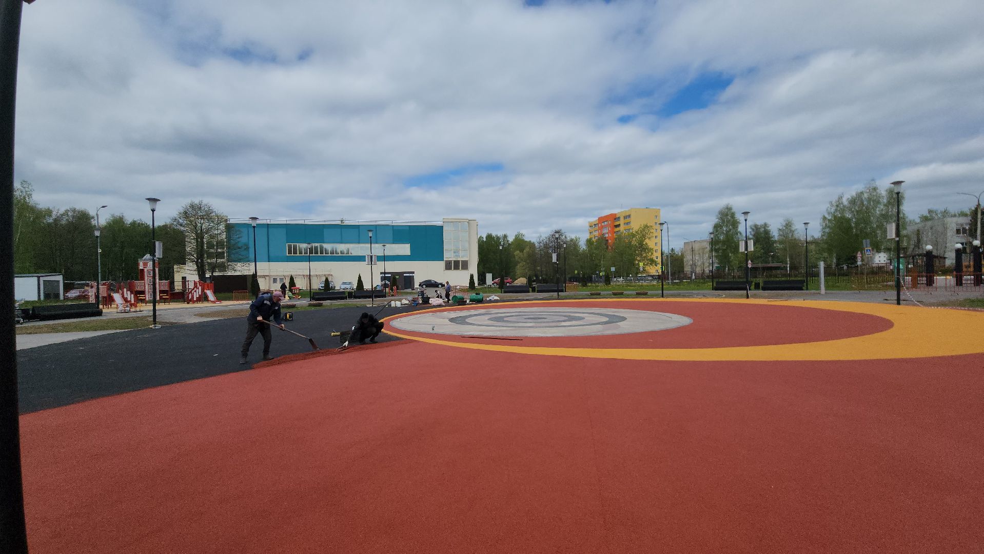 Егорьевск, парк, 200 лет егорьевску, благоустровйство, фонтан, резиновое покрытие, качели, каток,