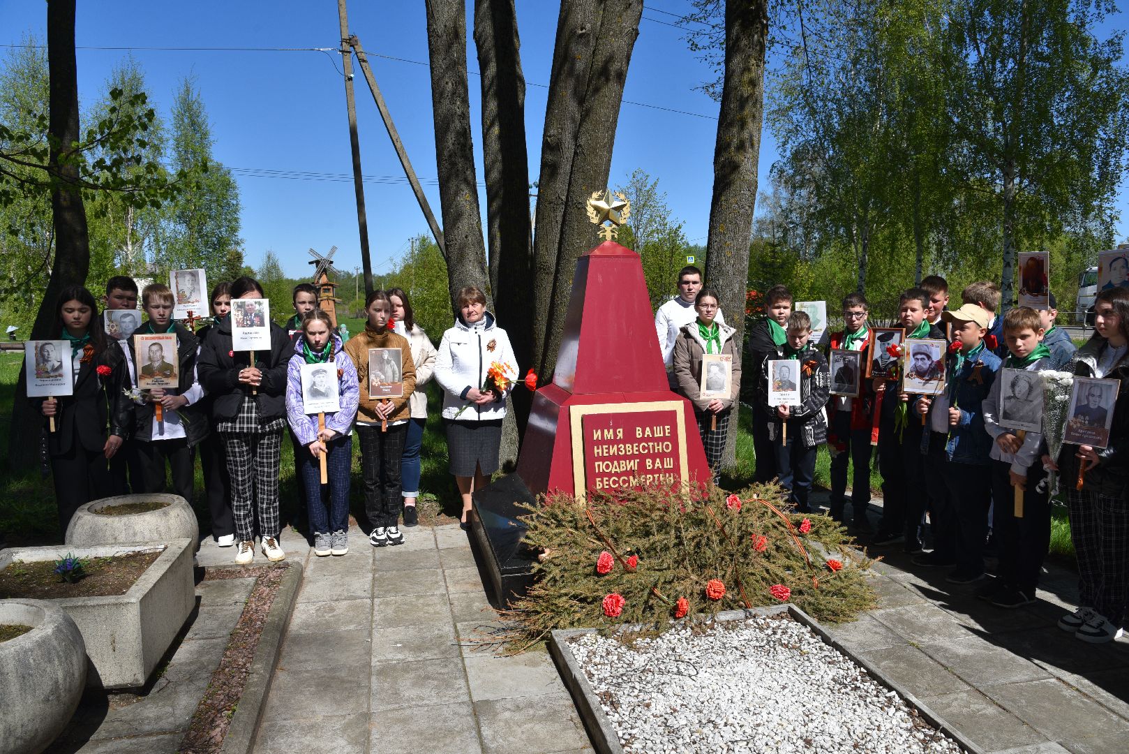 лотошино, ушаково, ушаковская сош, митинг, день победы, 9 мая,