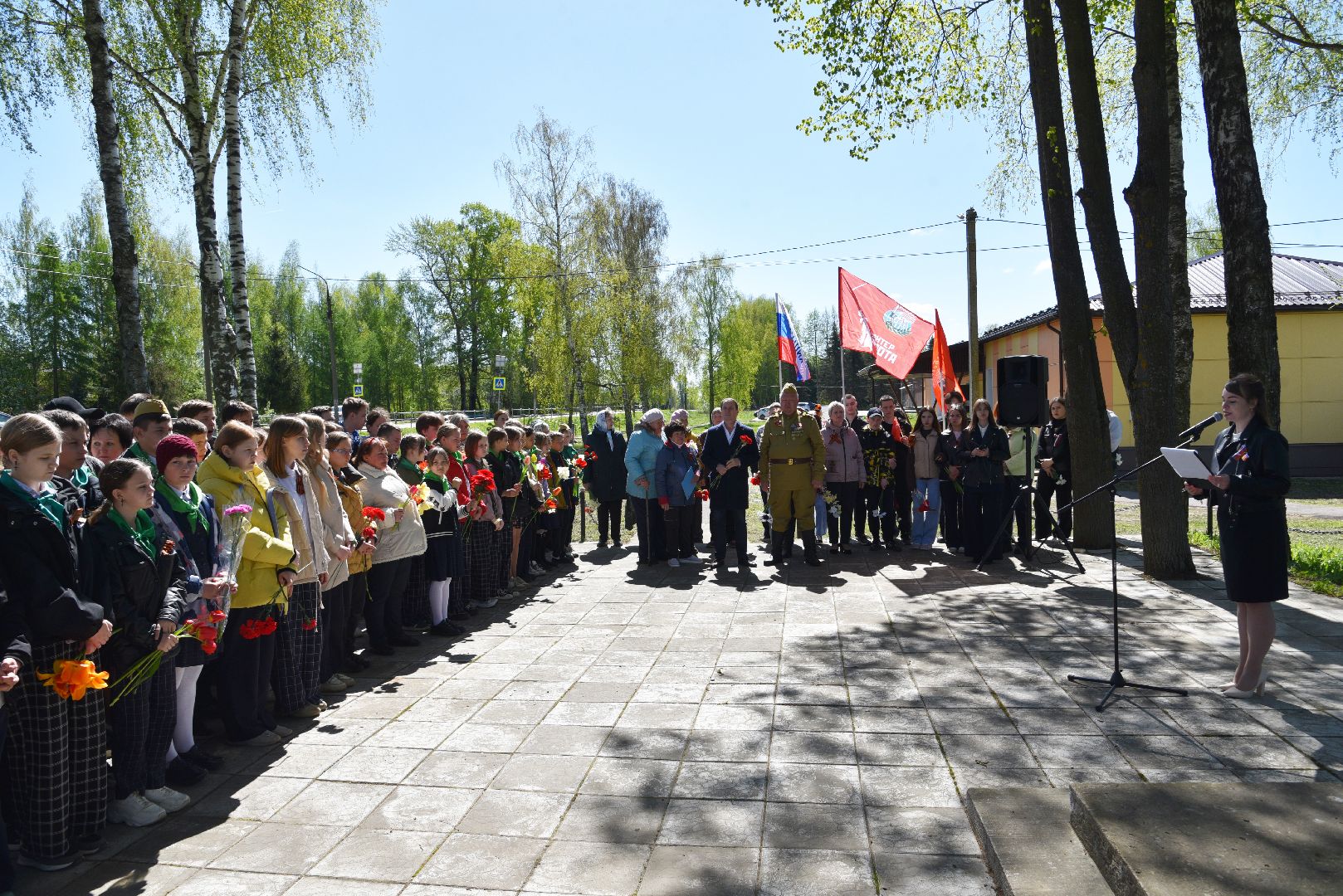 лотошино, ушаково, ушаковская сош, митинг, день победы, 9 мая,
