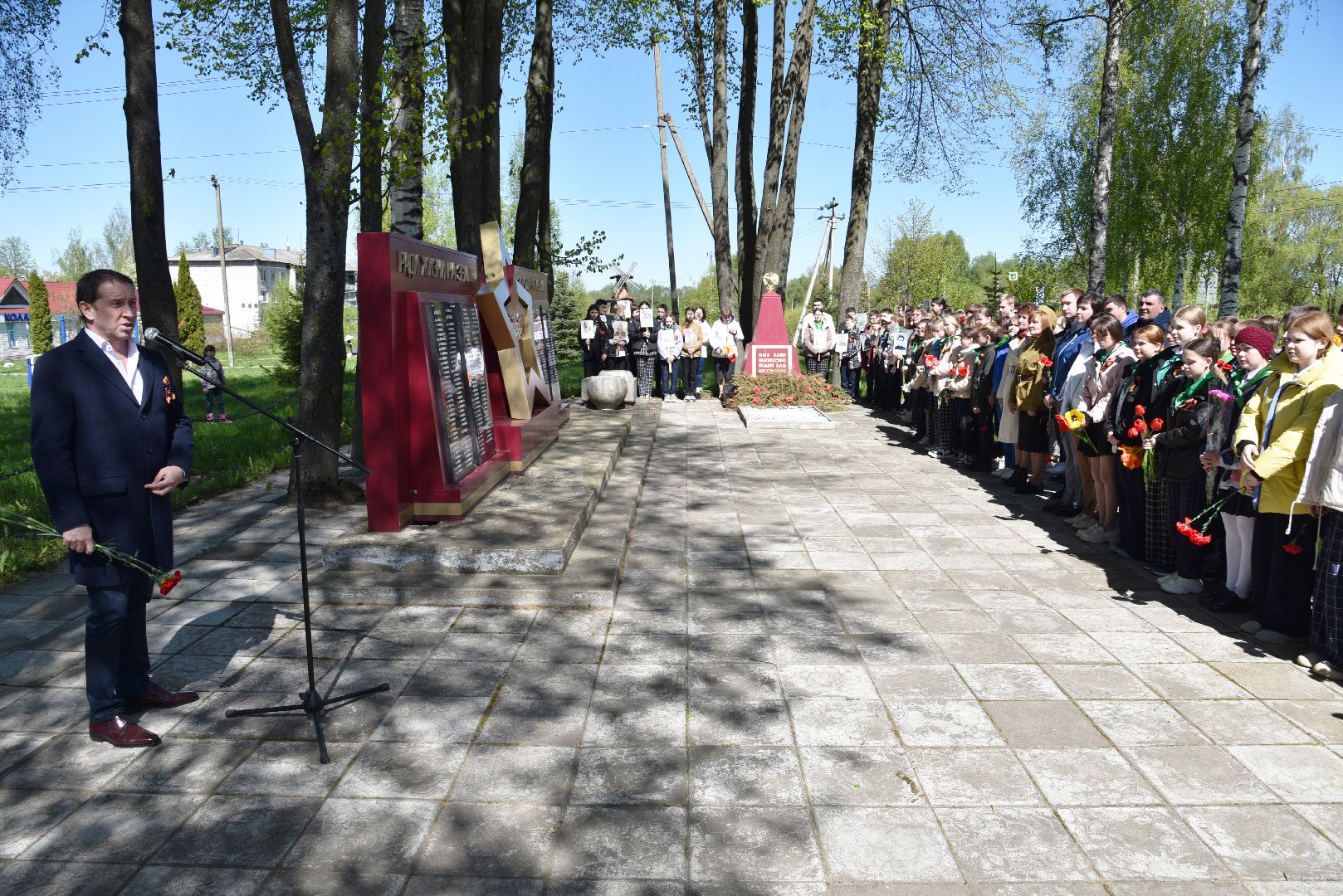 лотошино, ушаково, ушаковская сош, митинг, день победы, 9 мая,