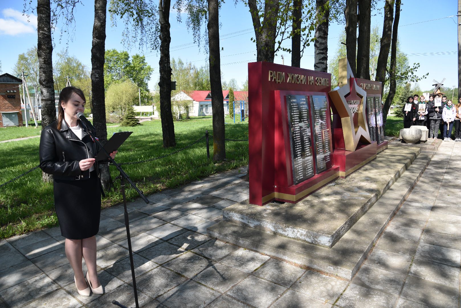 лотошино, ушаково, ушаковская сош, митинг, день победы, 9 мая,