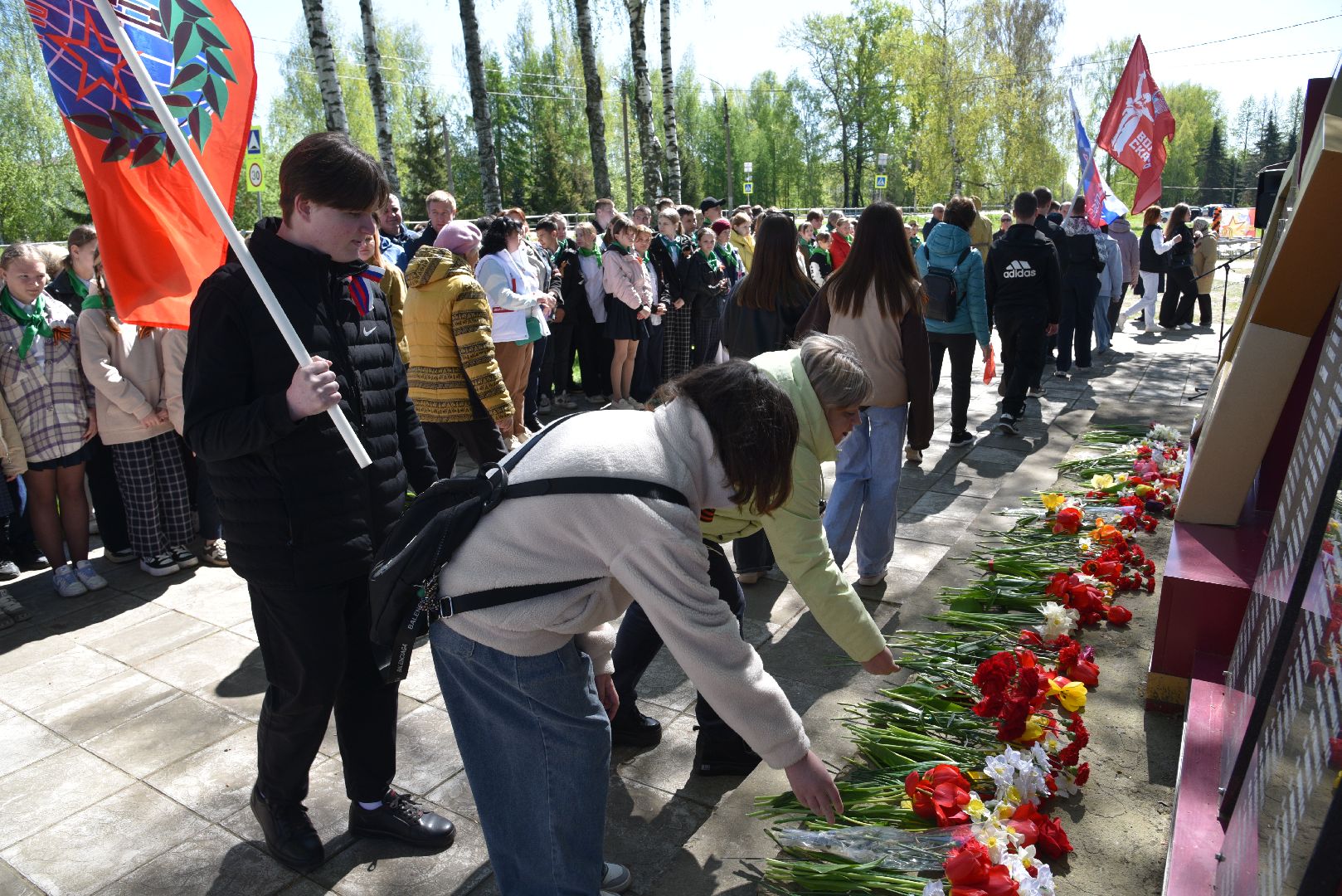 лотошино, ушаково, ушаковская сош, митинг, день победы, 9 мая,