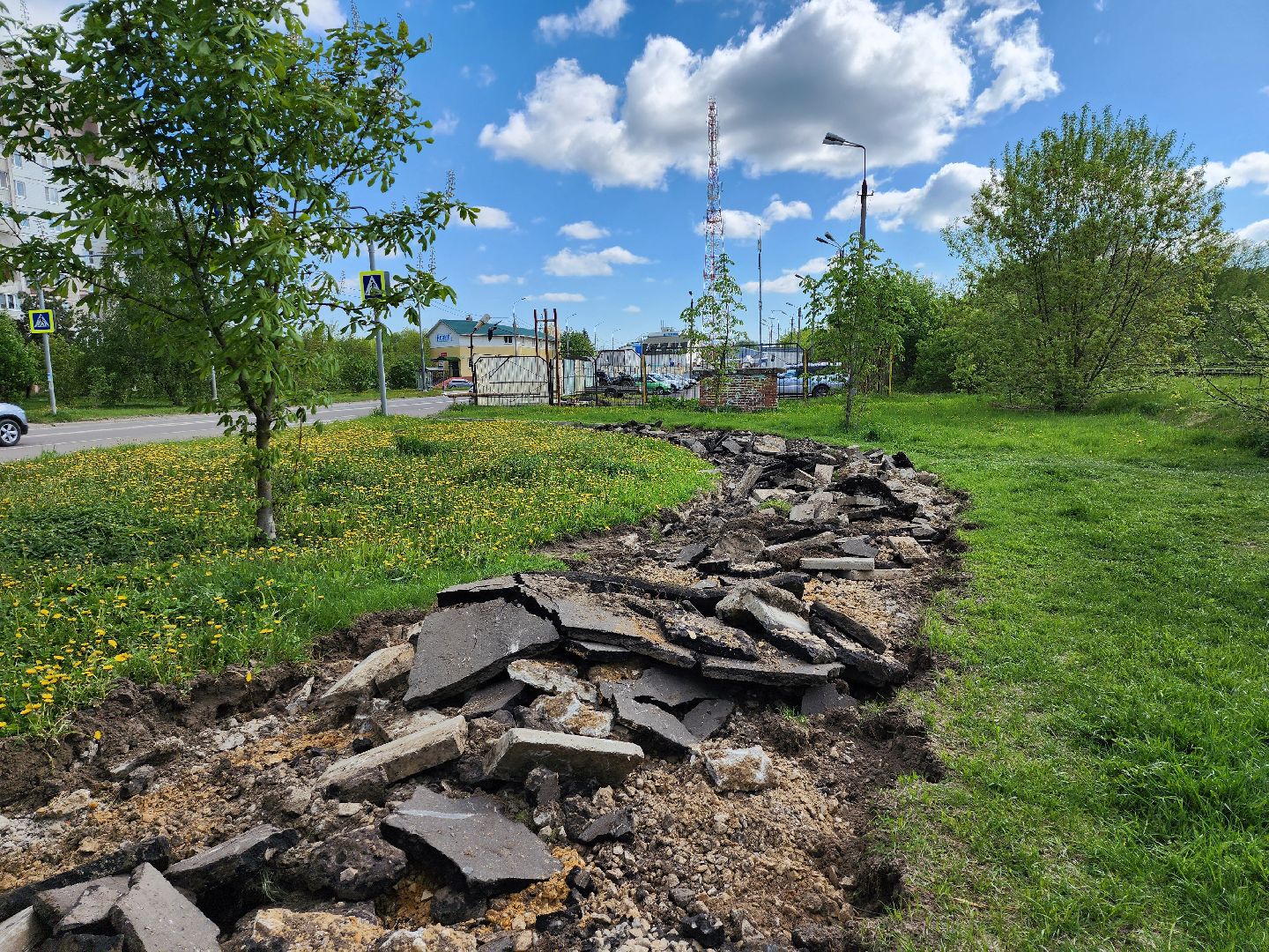 серпухов, подмосковье, замена тротуара,