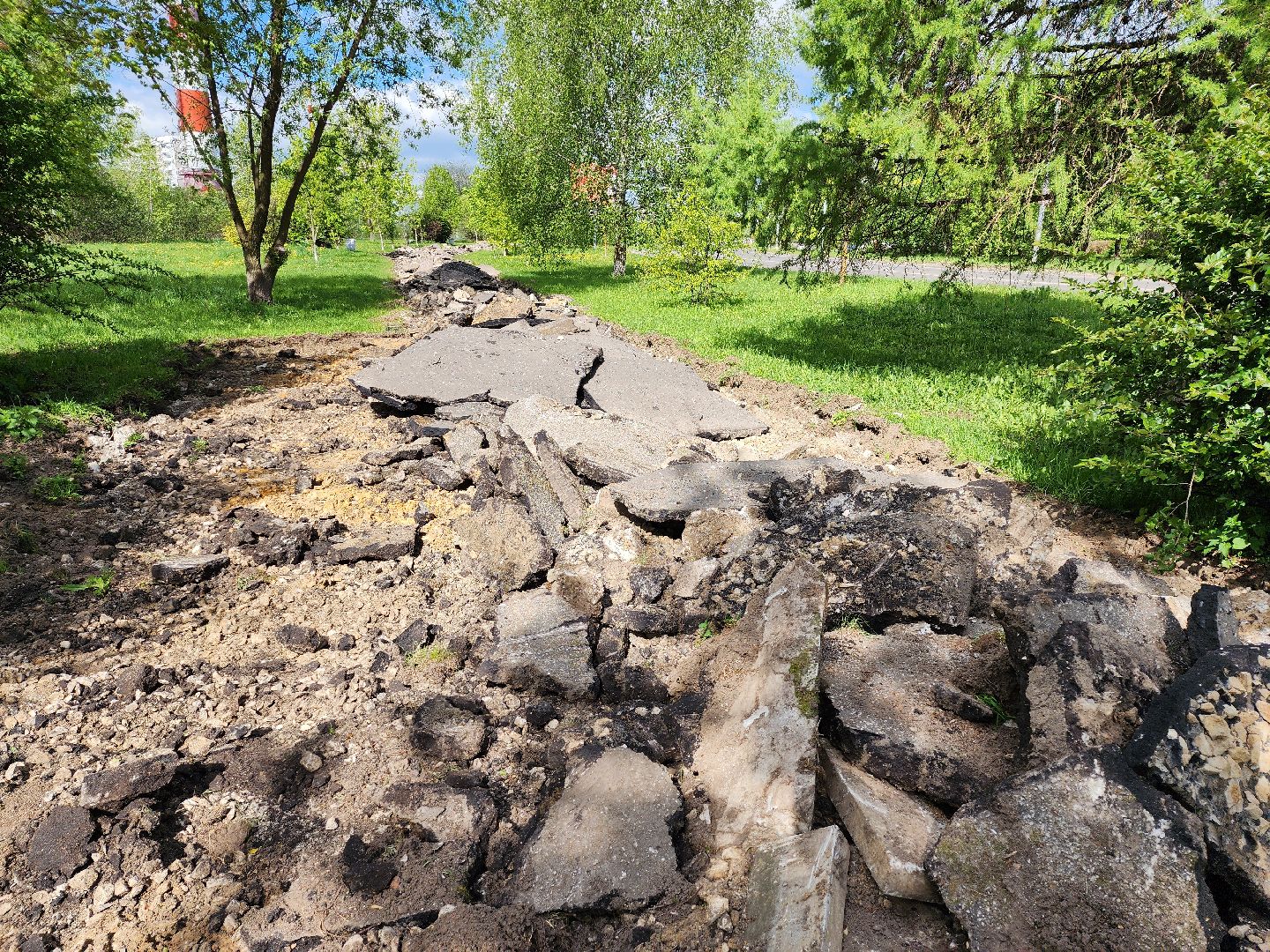 серпухов, подмосковье, замена тротуара,