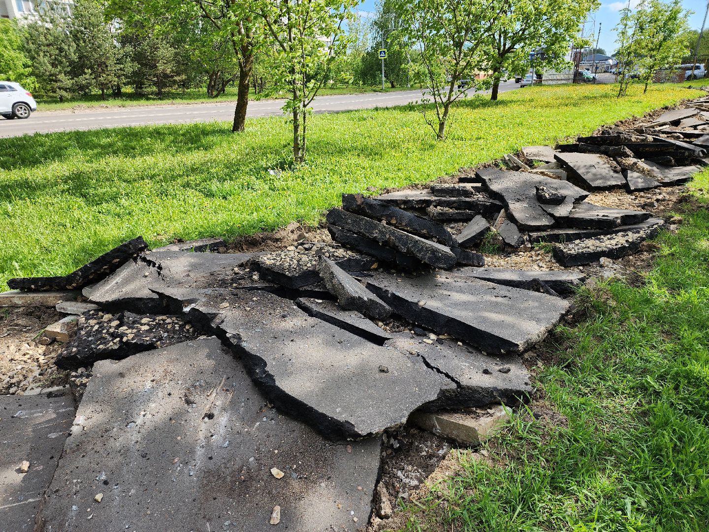серпухов, подмосковье, замена тротуара,