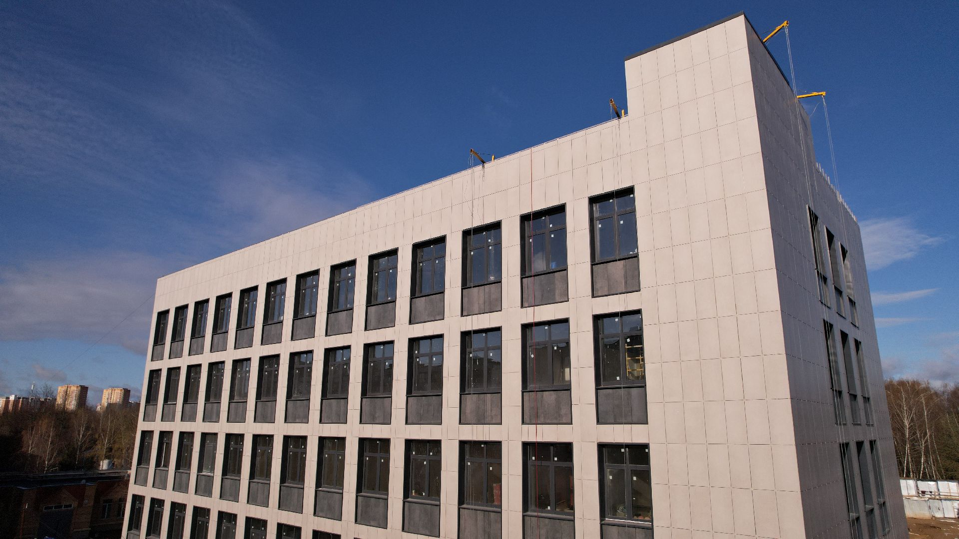 видео с коптера, поликлиника, лобня,