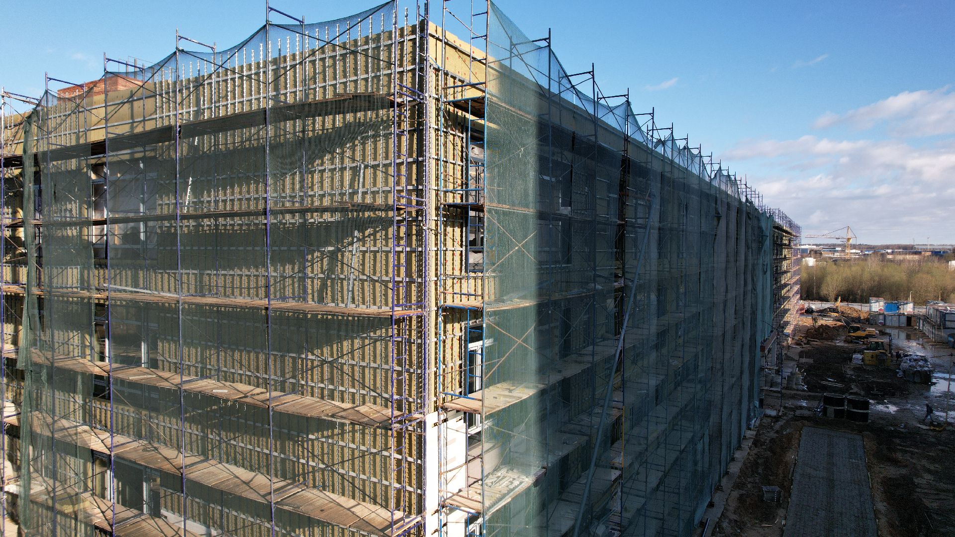 видео с коптера, лобня, школа,