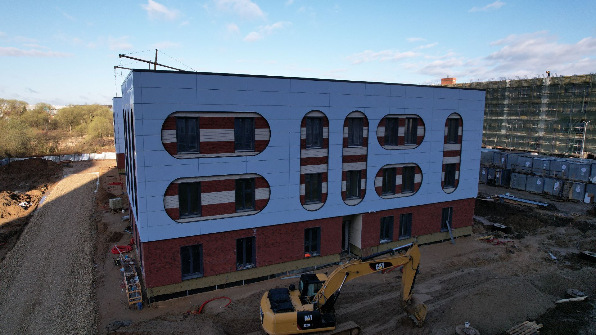 видео с коптера, лобня, школа,