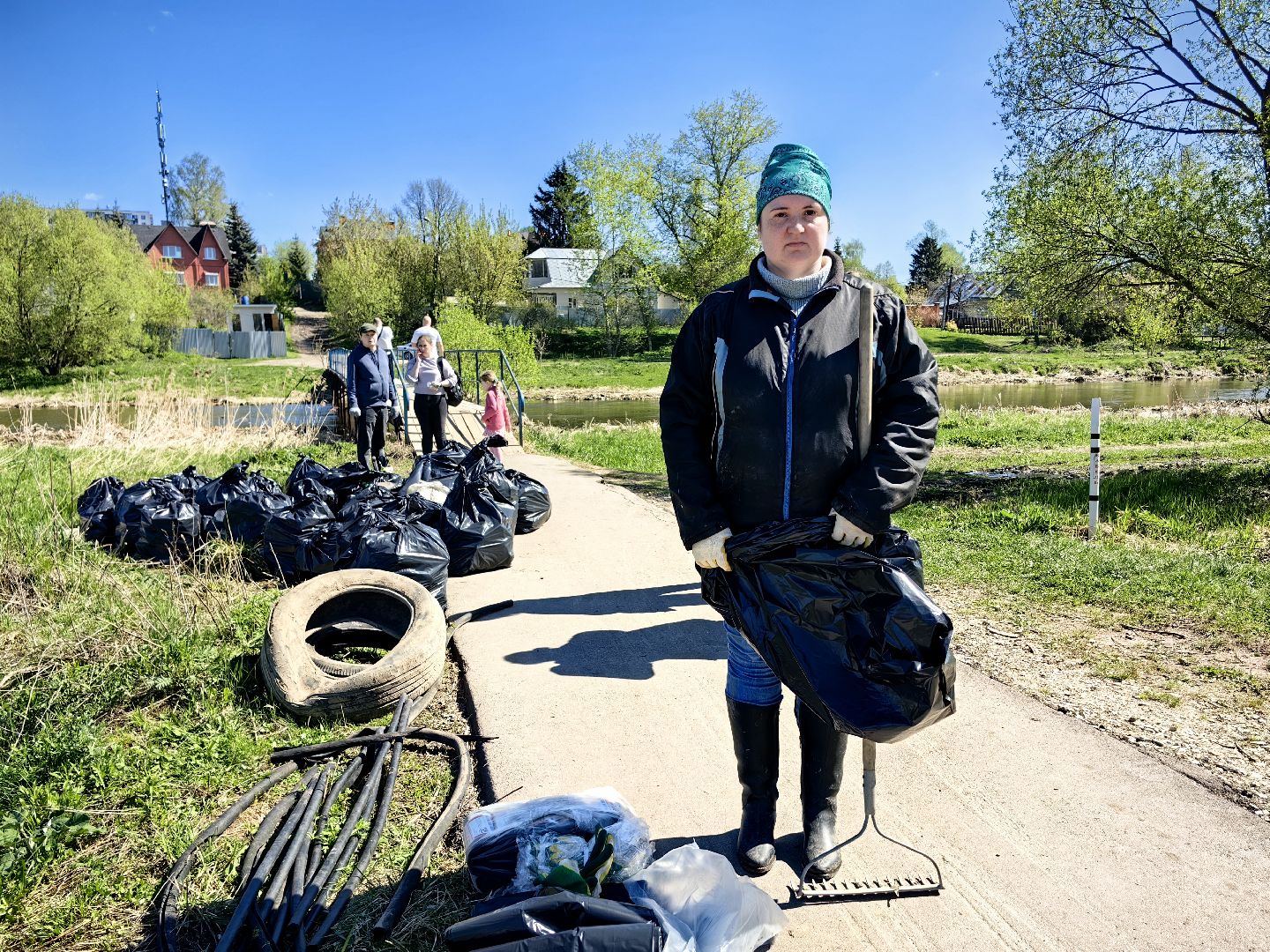 субботник, река Клязьма, уборка, пластик, отходы,