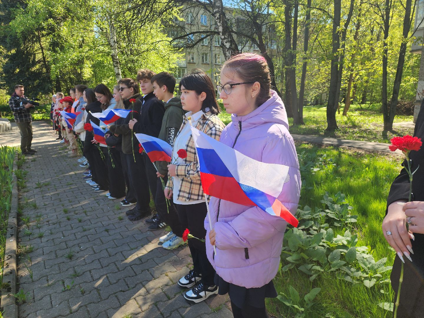 день победы, митинг памяти, возложение цветов, Мытищи, минута молчания,