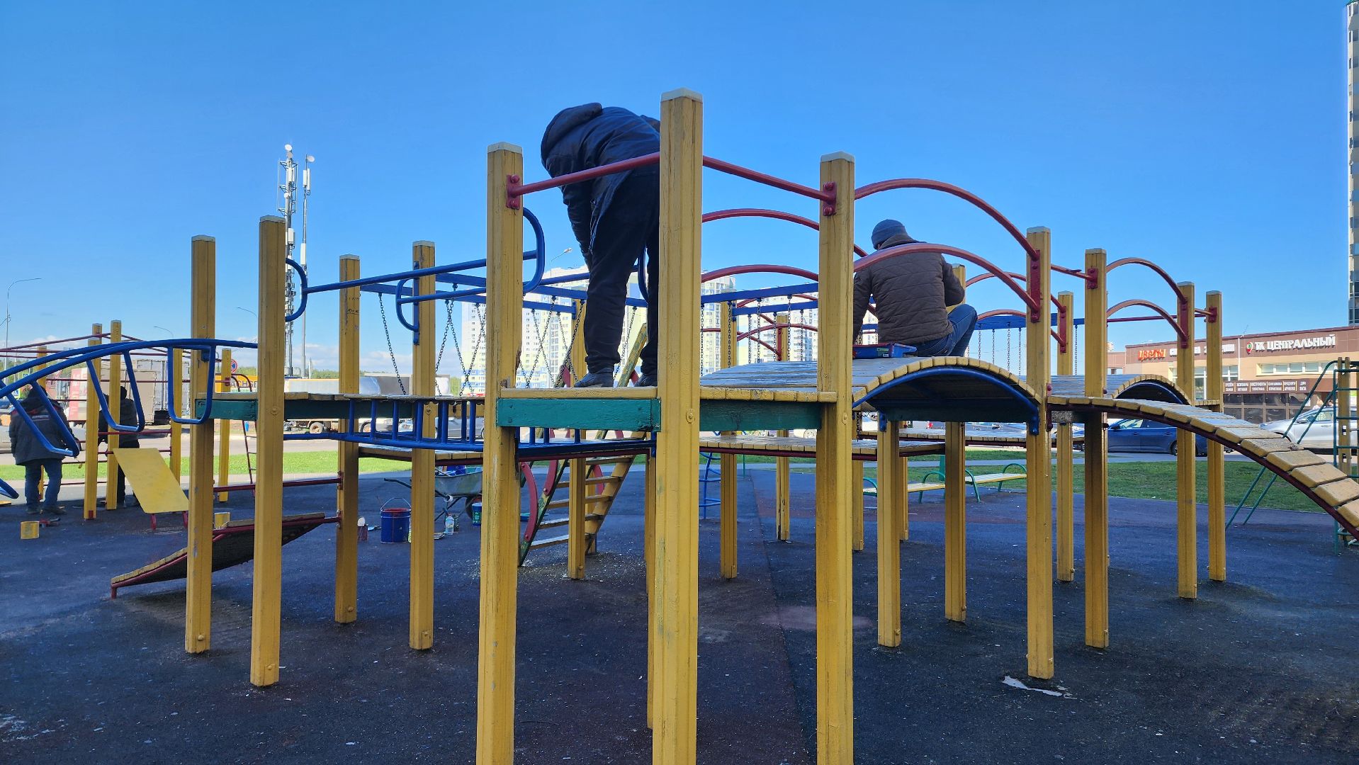 Домодедово, Микрорайон Южный, благоустройство, детская площадка, ГУСТ МО, месячник благосутройства, месяц чистоты и благоустройства, УК РИТМ, Управляющая компания, комбинат благоустройства,