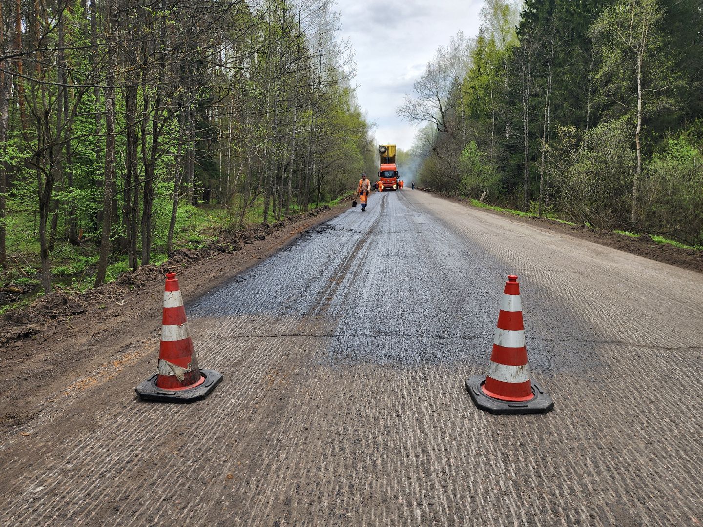 серпухов, деревня фенино, ремонт дороги, мосавтодор, безопасность дорожного движения,