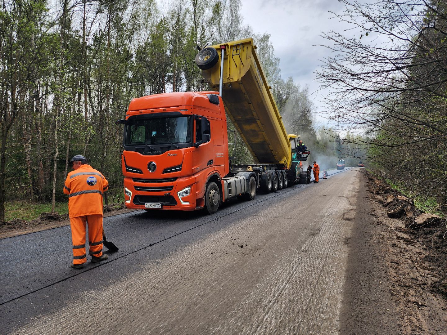 серпухов, деревня фенино, ремонт дороги, мосавтодор, безопасность дорожного движения,