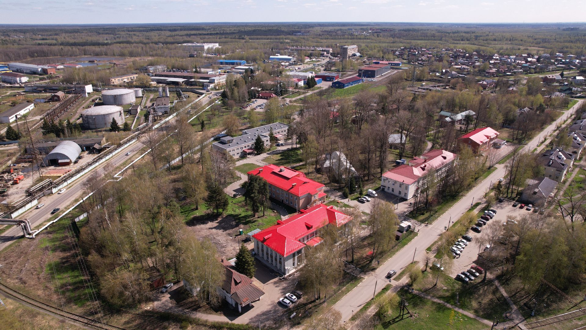 видео с коптера, павловский посад, поликлиника,