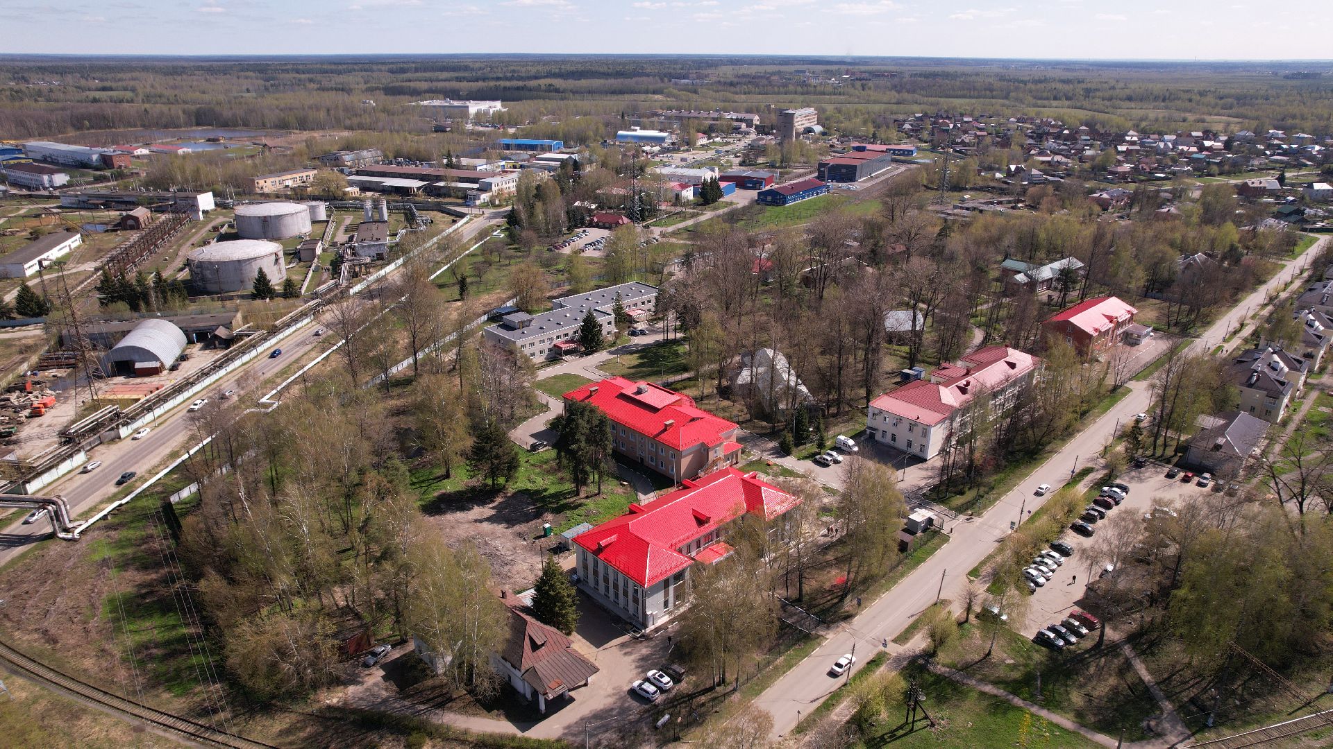 видео с коптера, павловский посад, поликлиника,