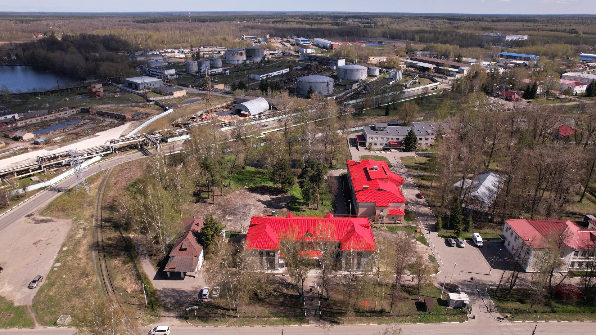 видео с коптера, павловский посад, поликлиника,