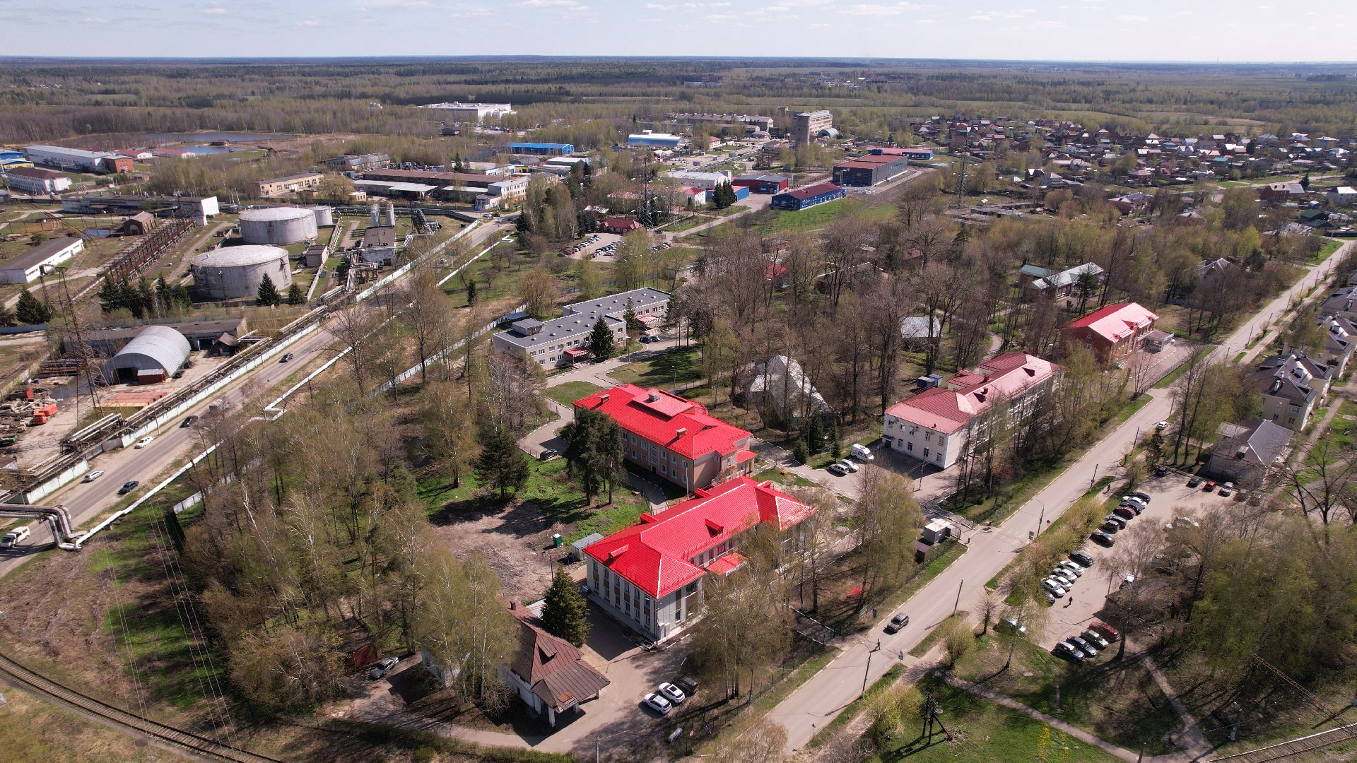 видео с коптера, павловский посад, поликлиника,