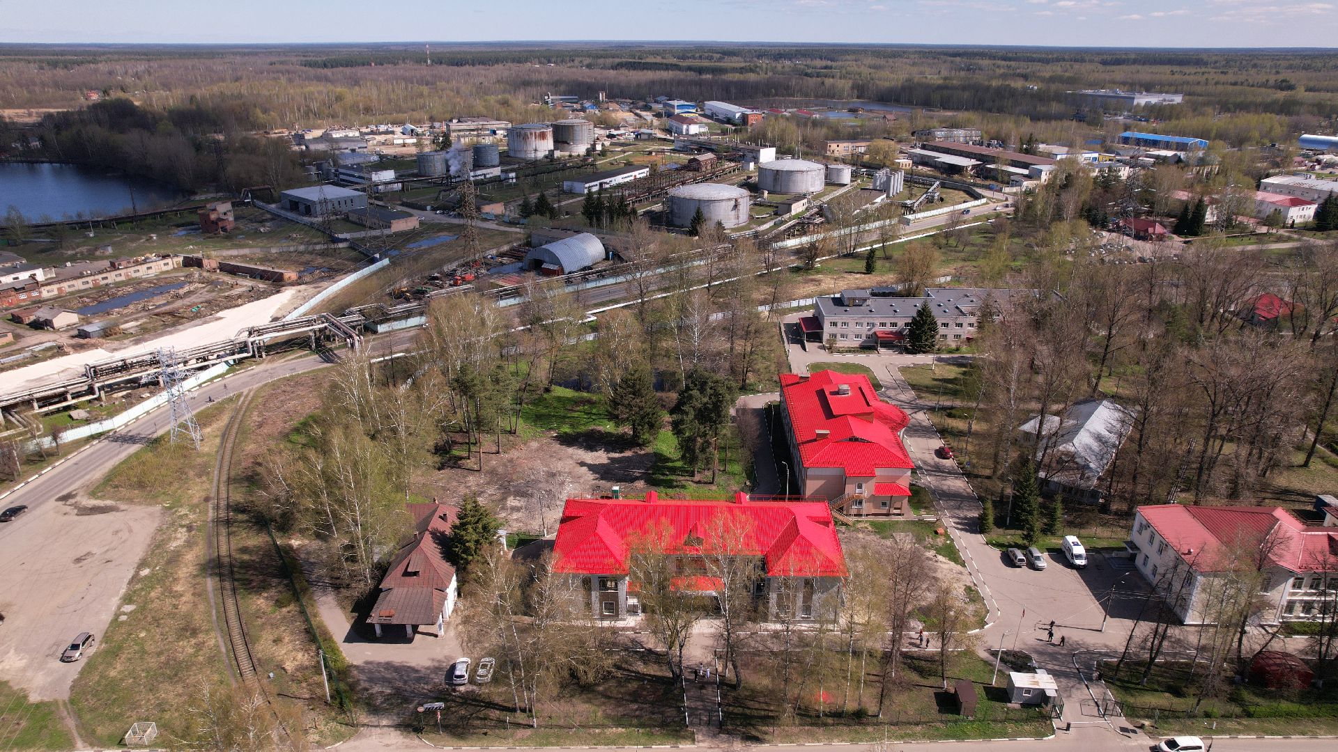 видео с коптера, павловский посад, поликлиника,