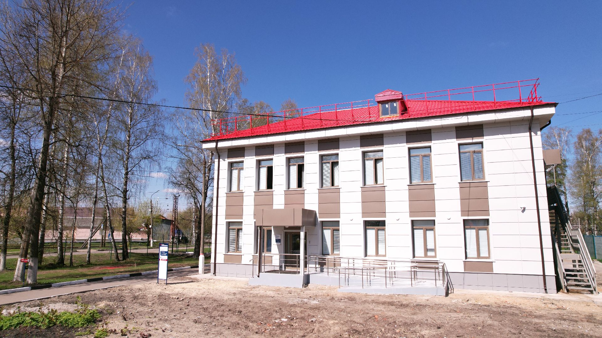 видео с коптера, павловский посад, поликлиника,