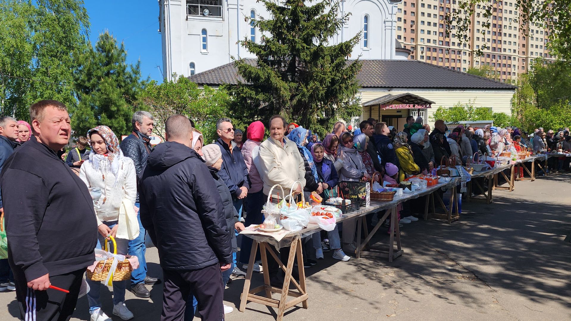 Пасха, освящение куличей, Преображенский храм, Космодамианский храм,