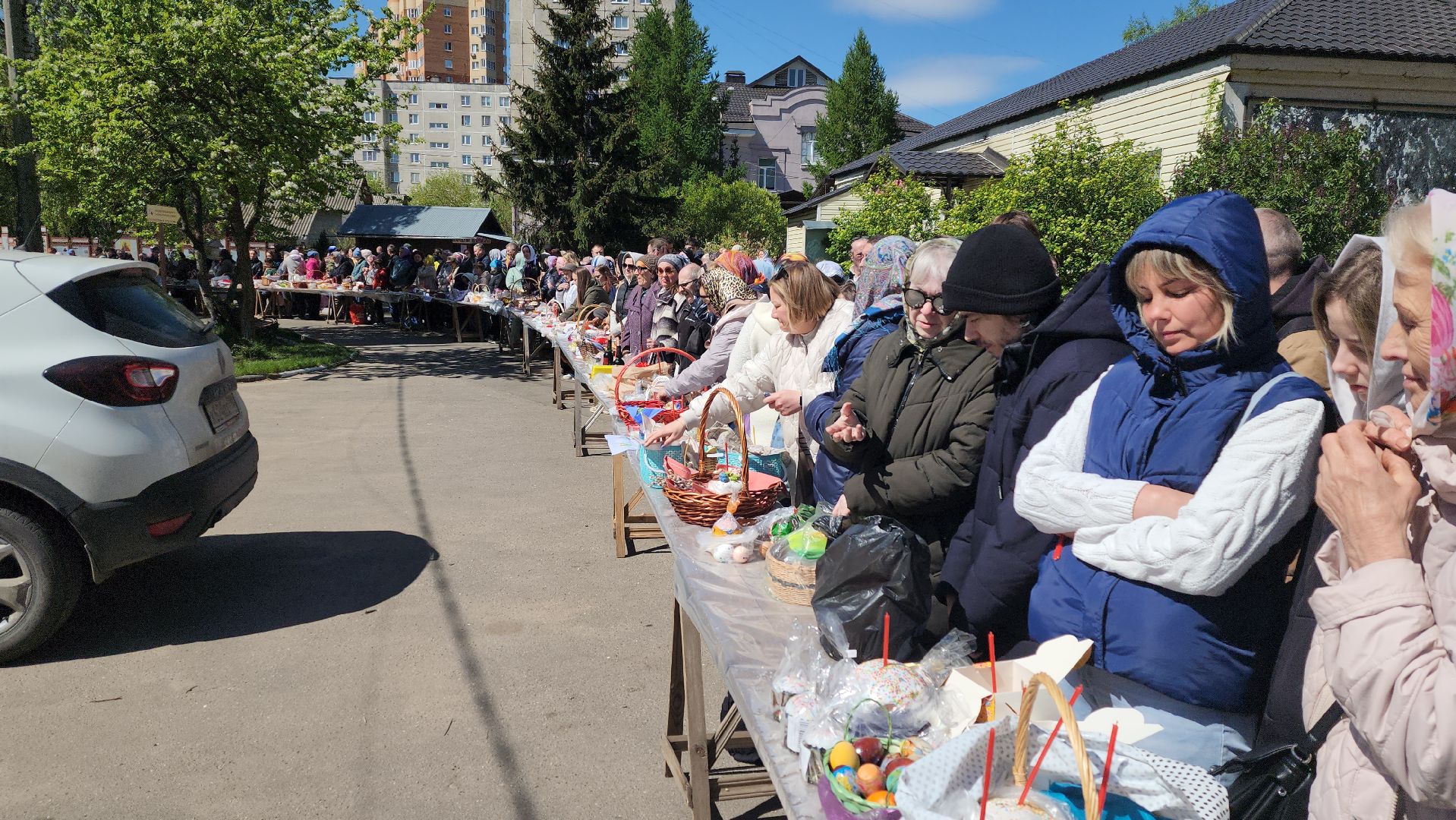 Пасха, освящение куличей, Преображенский храм, Космодамианский храм,