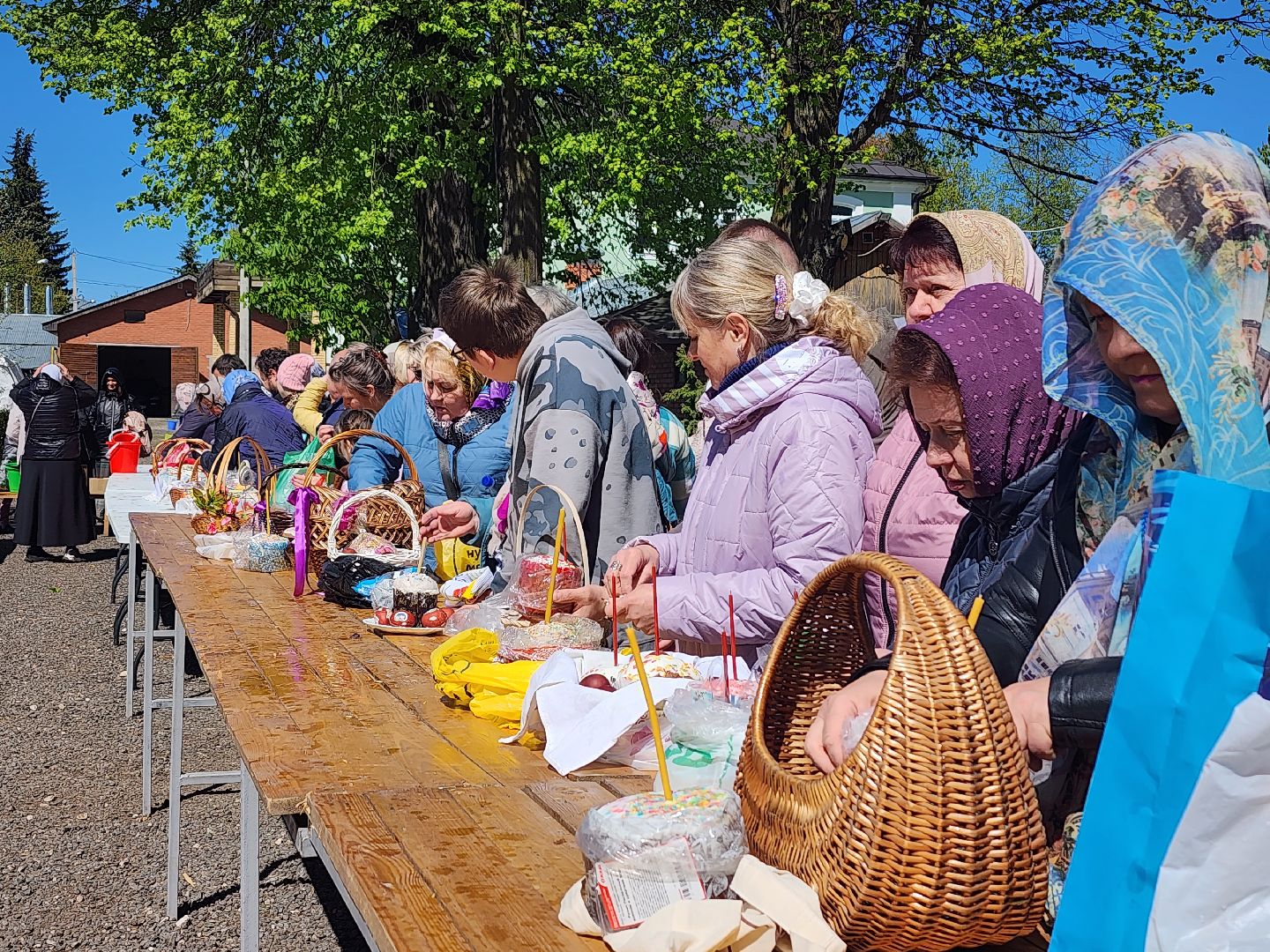 Пасха, Великая Суббота, освящение пасхальных куличей, Старая Купавна, Богородский городской округ,