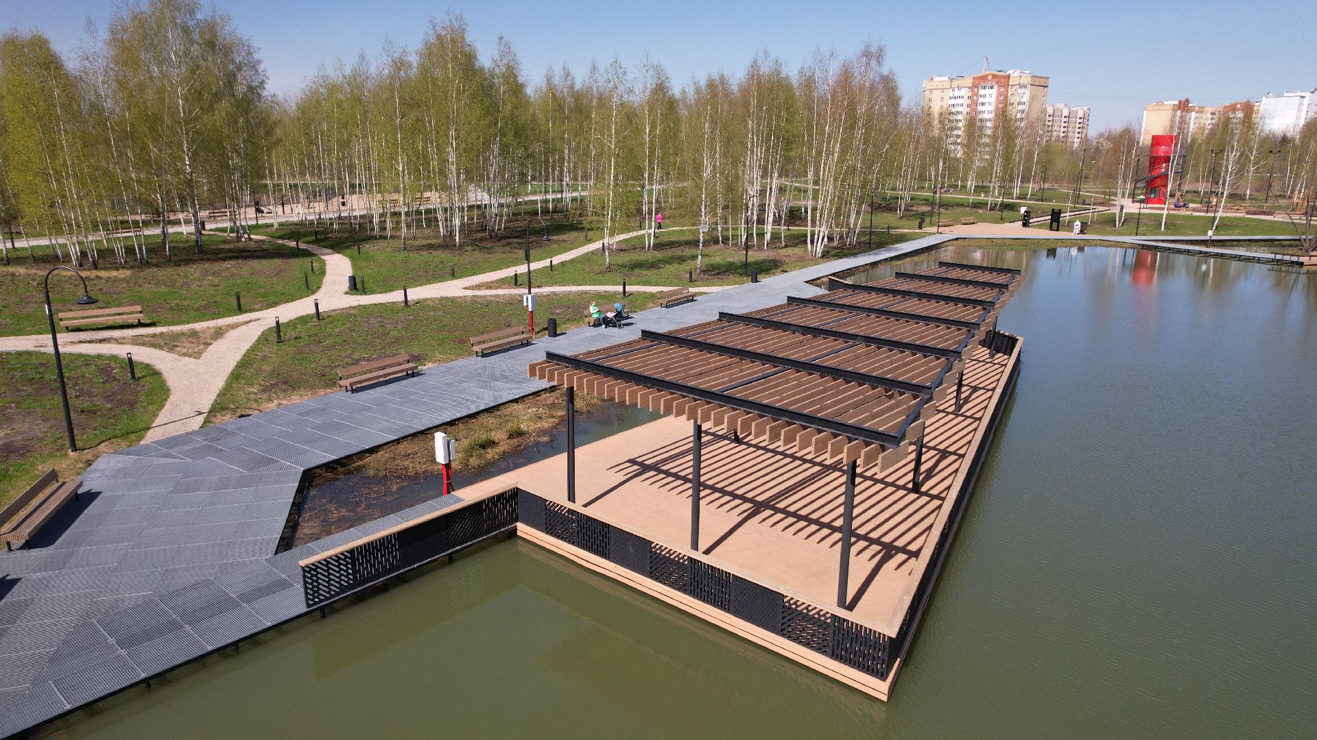 видео с коптера, электрогорск, благоустройство,