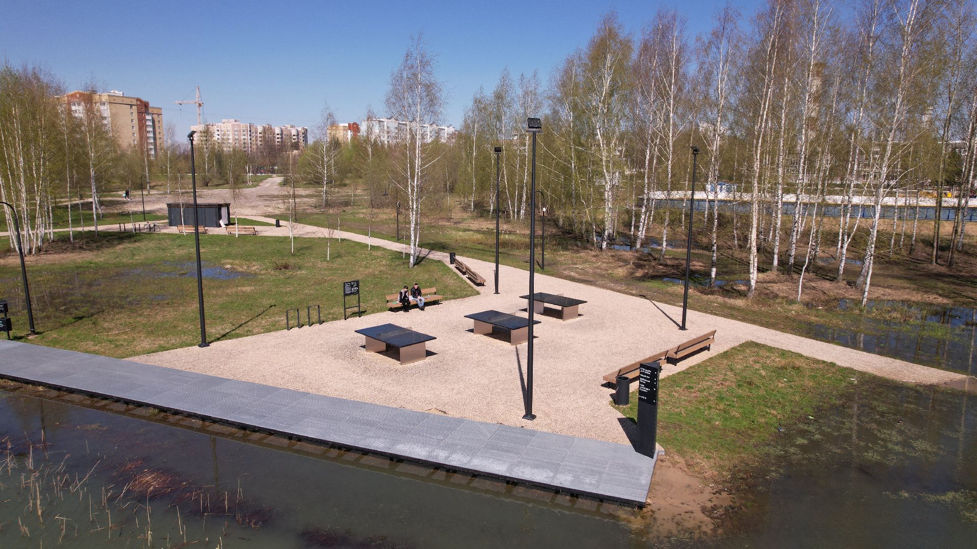 видео с коптера, электрогорск, благоустройство,